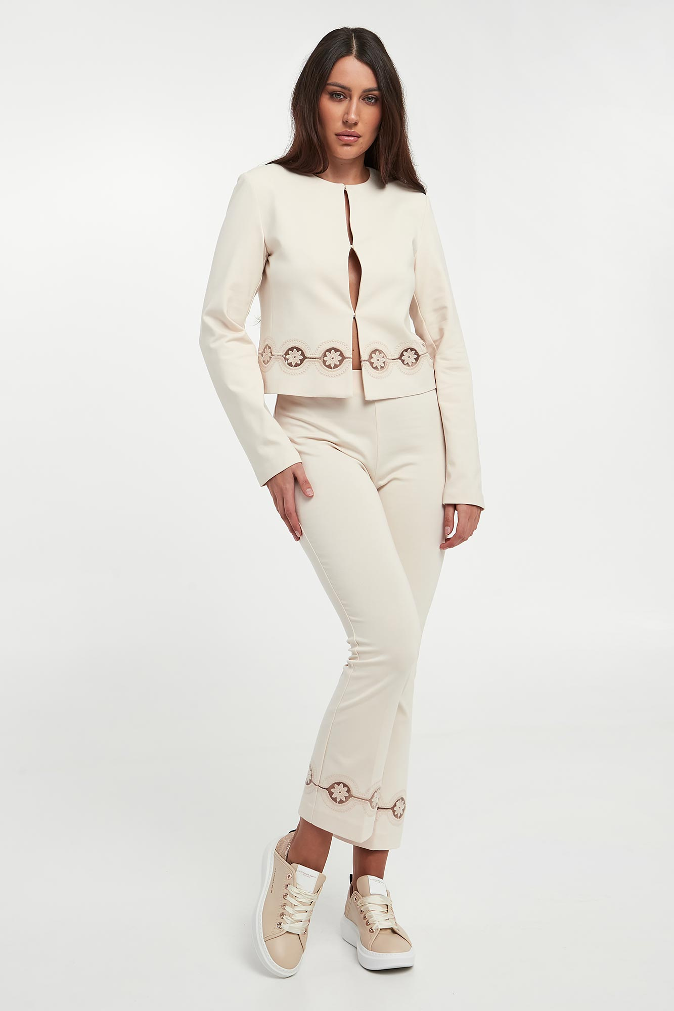 Spodnie damskie z koronką TWINSET