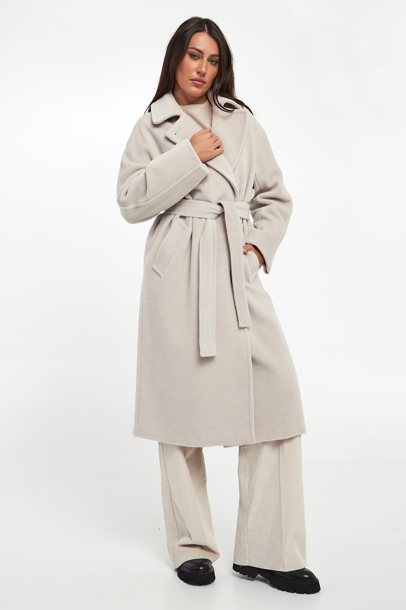 Płaszcz damski z wełny dziewiczej English MARELLA