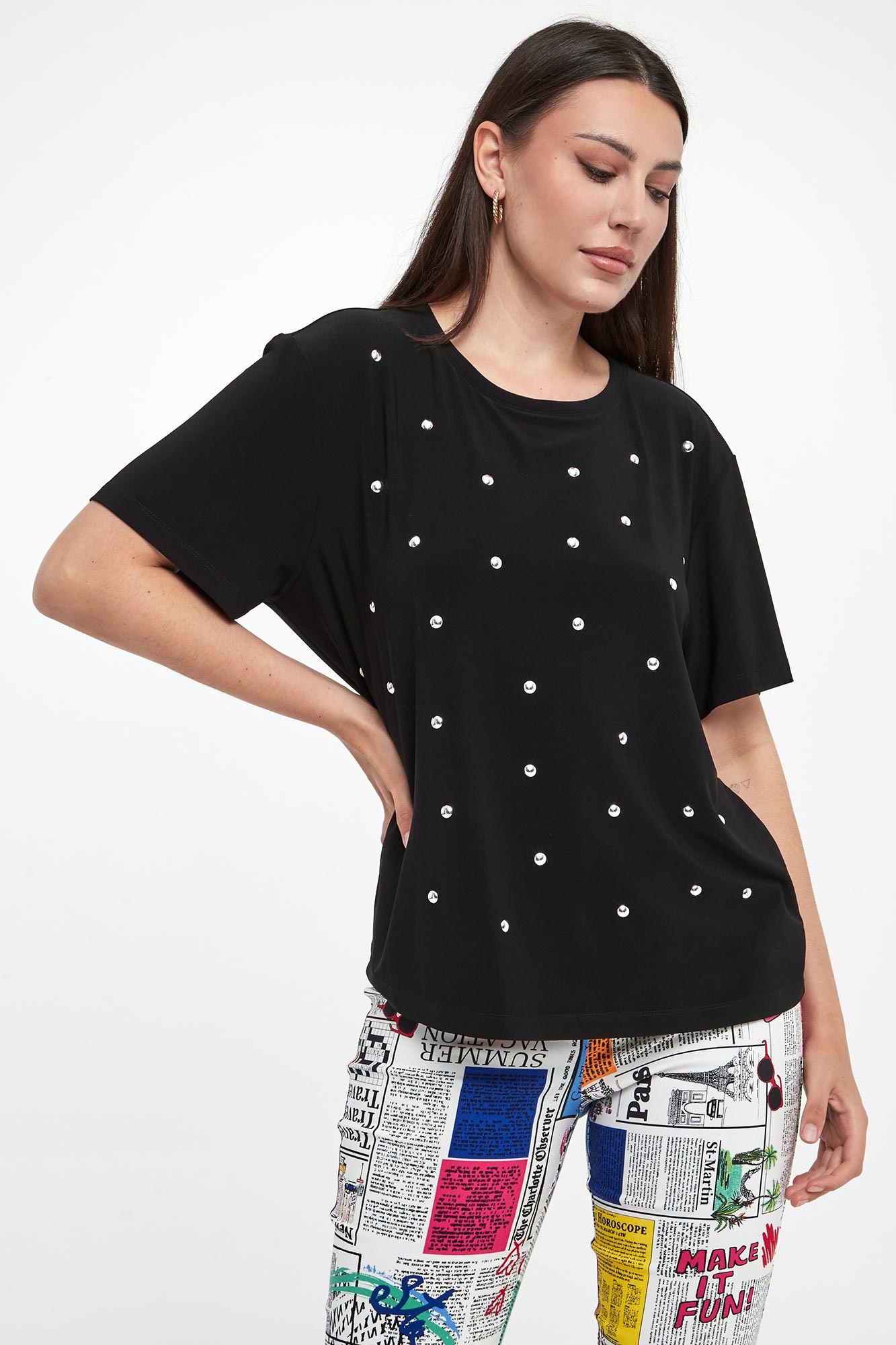 Bluzka damska z dżetami JOSEPH RIBKOFF