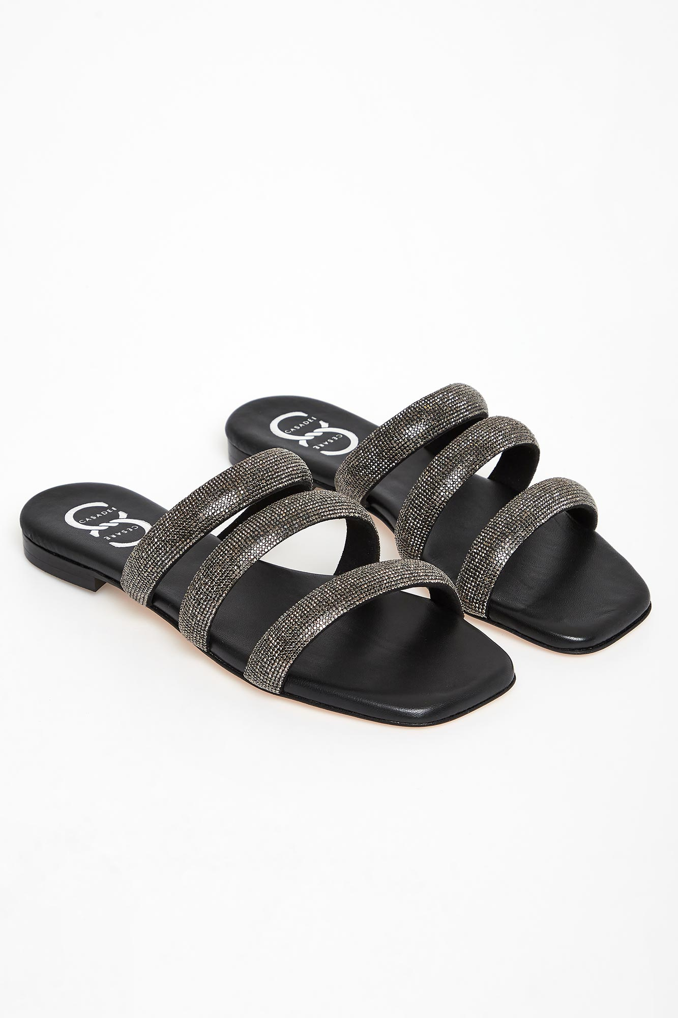 Klapki damskie skórzane CESARE CASADEI