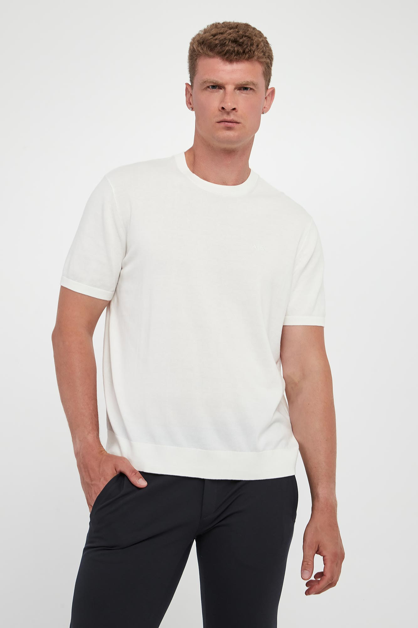 Sweter męski z krótkim rękawem ARMANI EXCHANGE