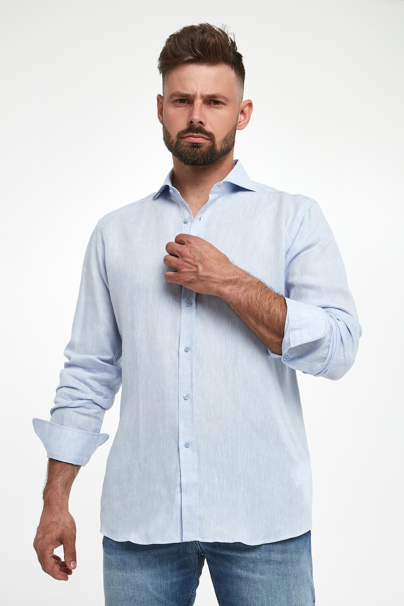 Koszula męska lniana KARL LAGERFELD