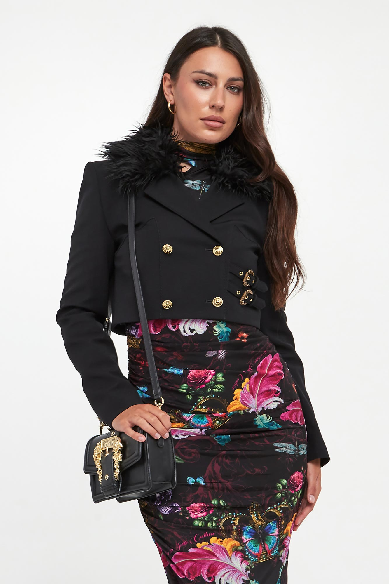 Żakiet damski z futerkiem VERSACE JEANS COUTURE