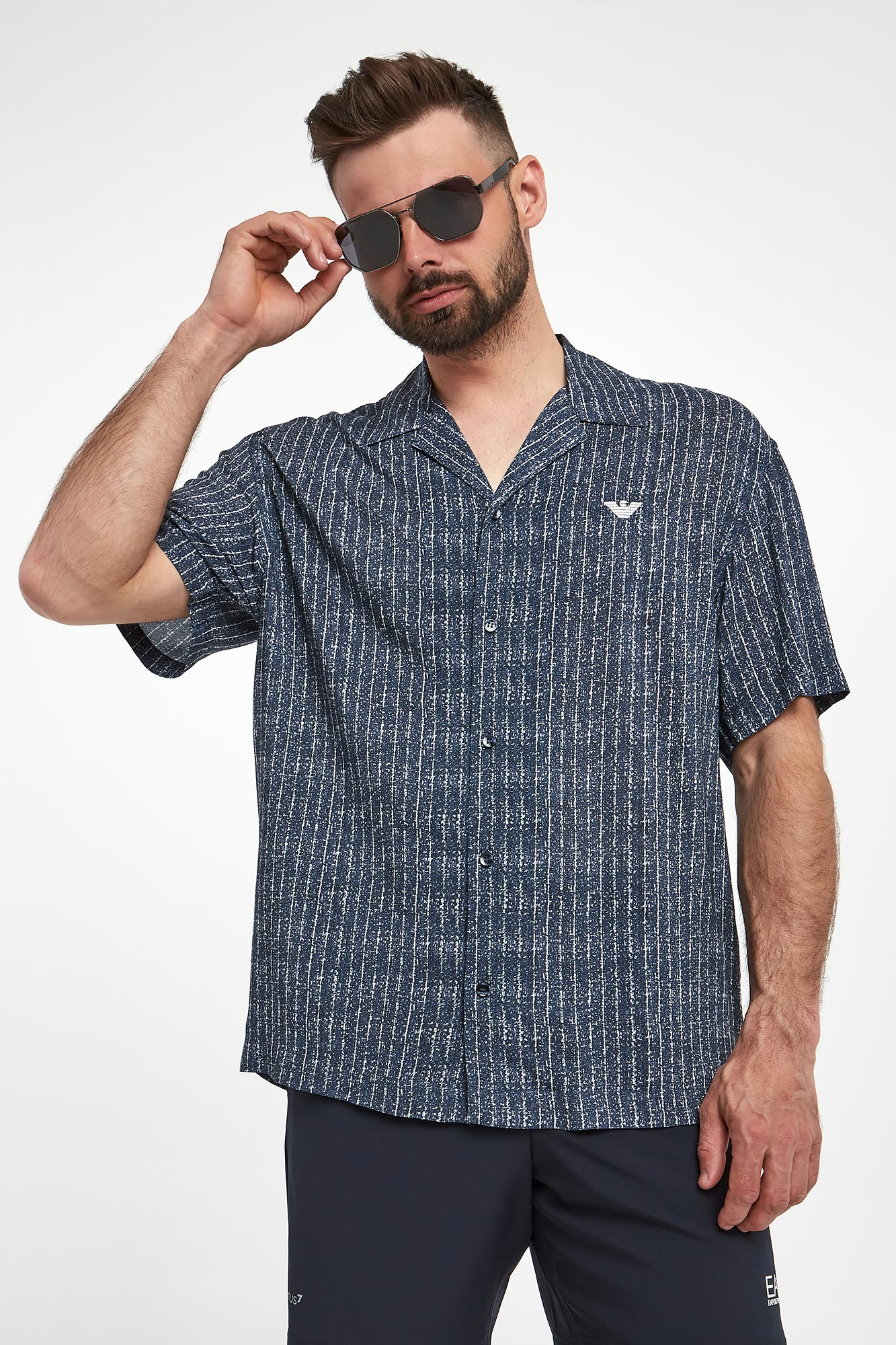 Koszula męska z krótkim rękawem EMPORIO ARMANI SWIMWEAR