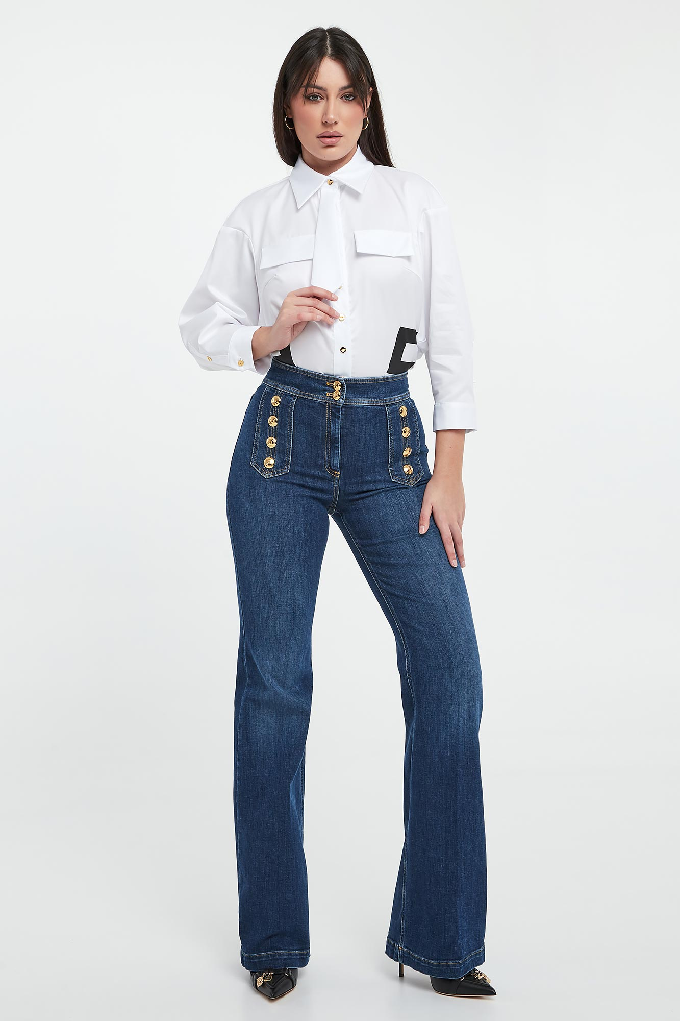 Jeansy damskie palazzo ELISABETTA FRANCHI