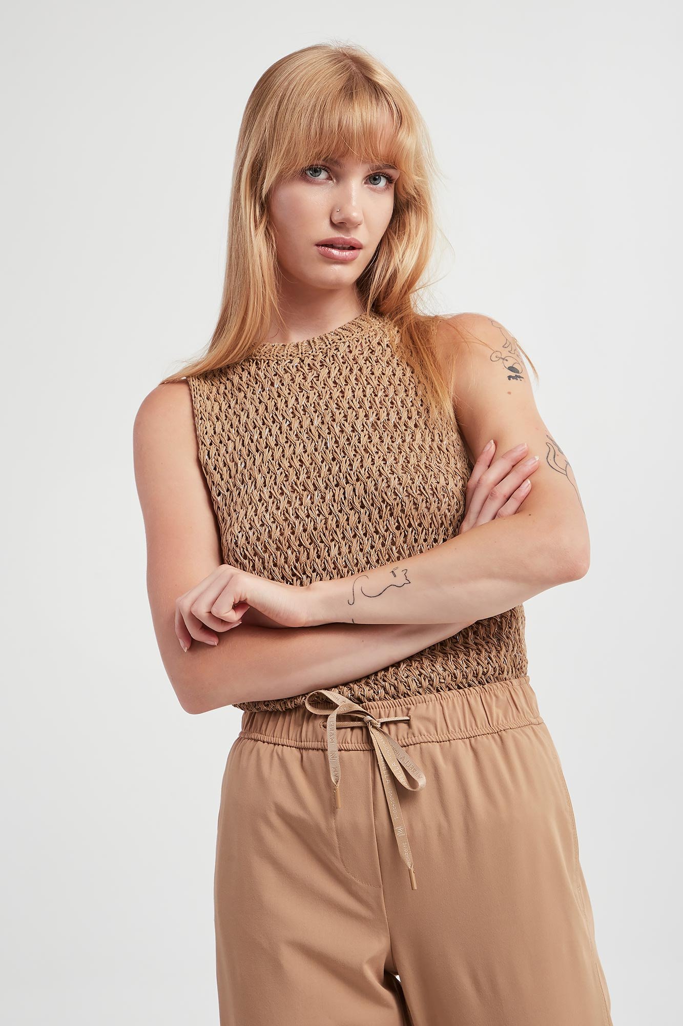 Top damski swetrowy Maestra MARELLA MONOCHROME