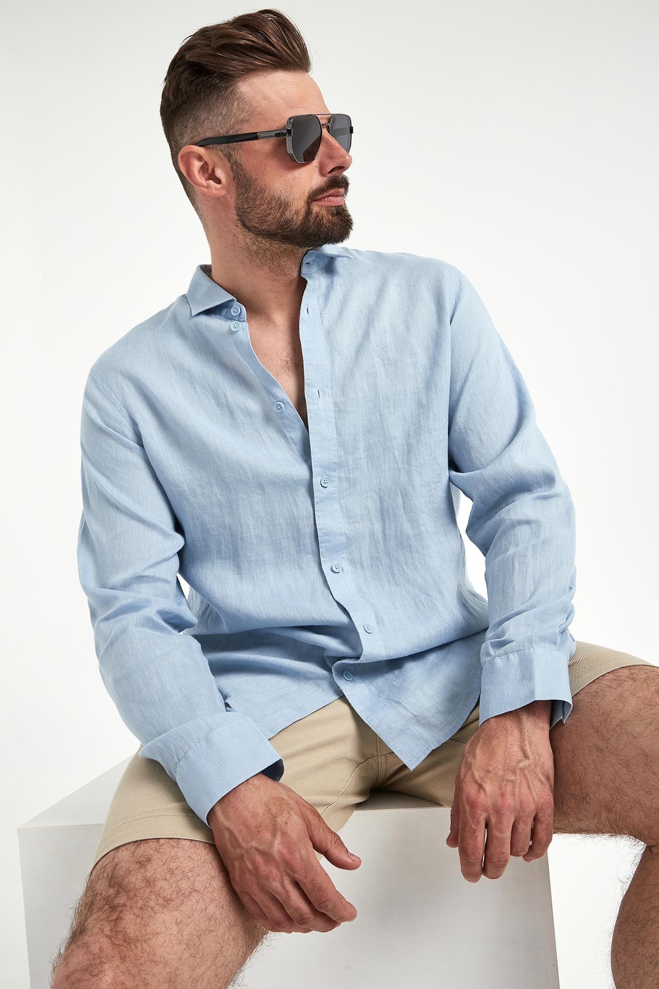 Koszula męska lniana ARMANI EXCHANGE