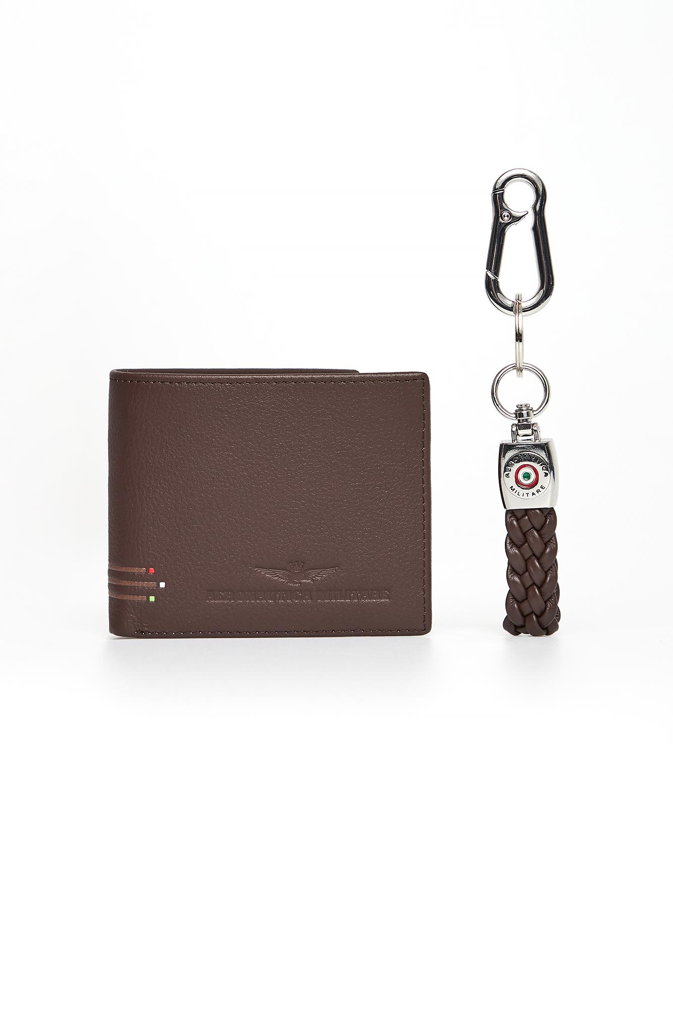 Komplet portfel + brelok męski skórzany AERONAUTICA MILITARE