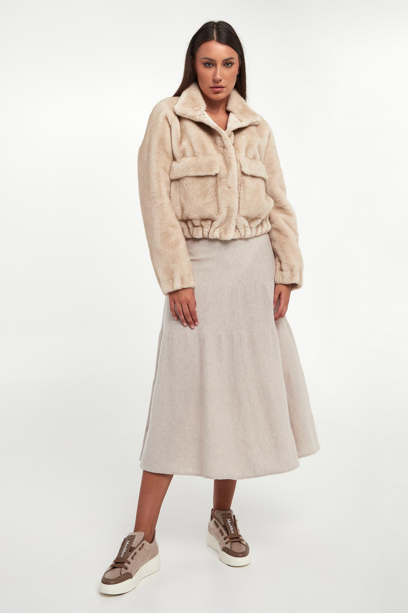 Spódnica wełniana z kaszmirem Ermes MARELLA