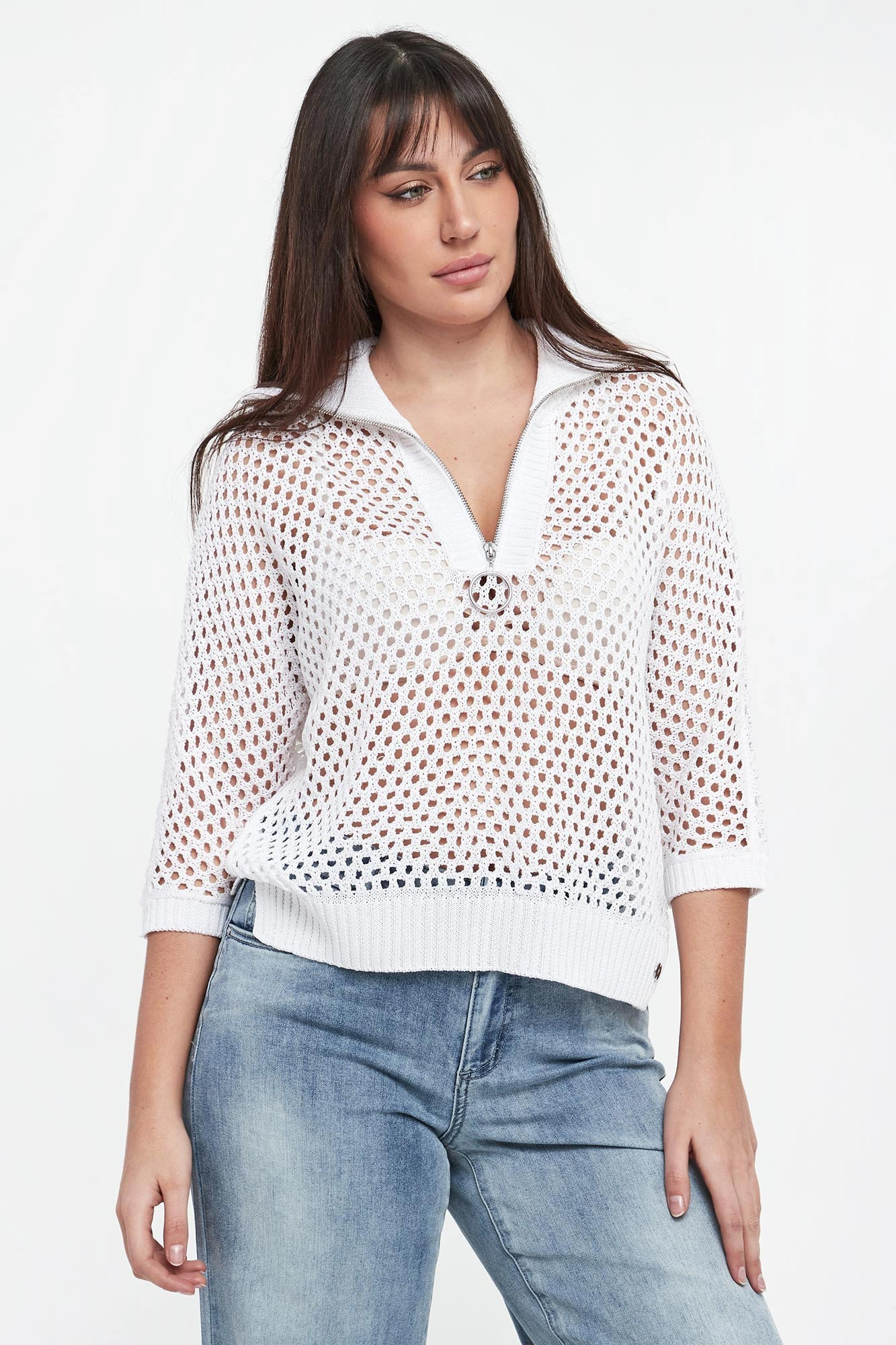 Sweter damski ażurowy JOSEPH RIBKOFF