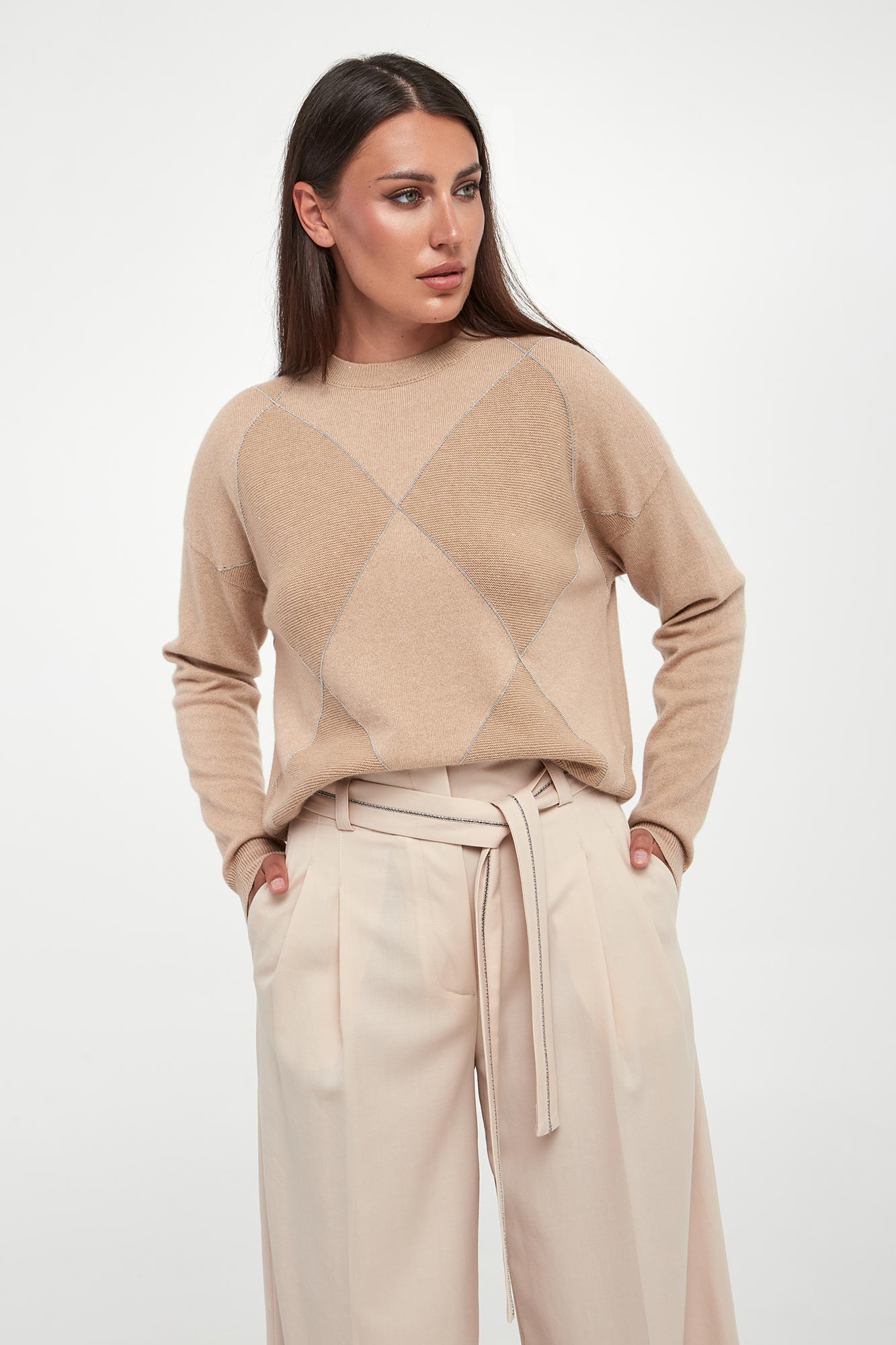 Sweter damski z jedwabiem i kaszmirem PESERICO