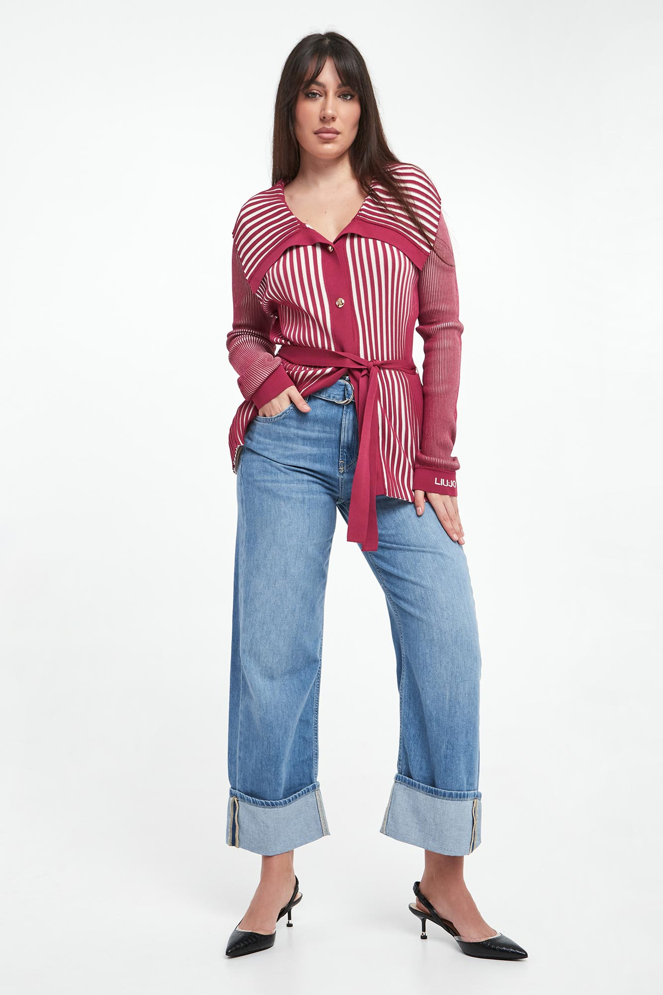 Jeansy damskie z paskiem LIU JO