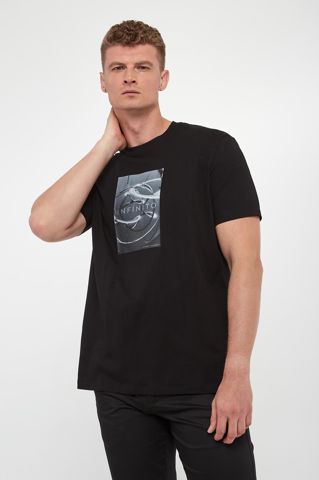 T-shirt męski z logo ARMANI EXCHANGE