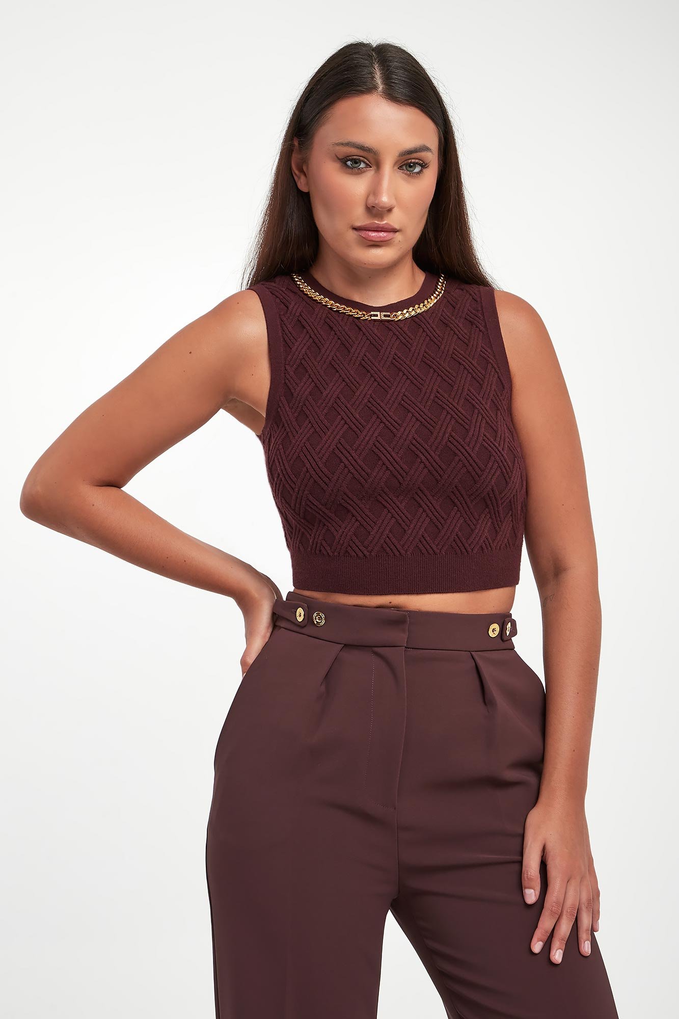 Top damski z łańcuchem ELISABETTA FRANCHI