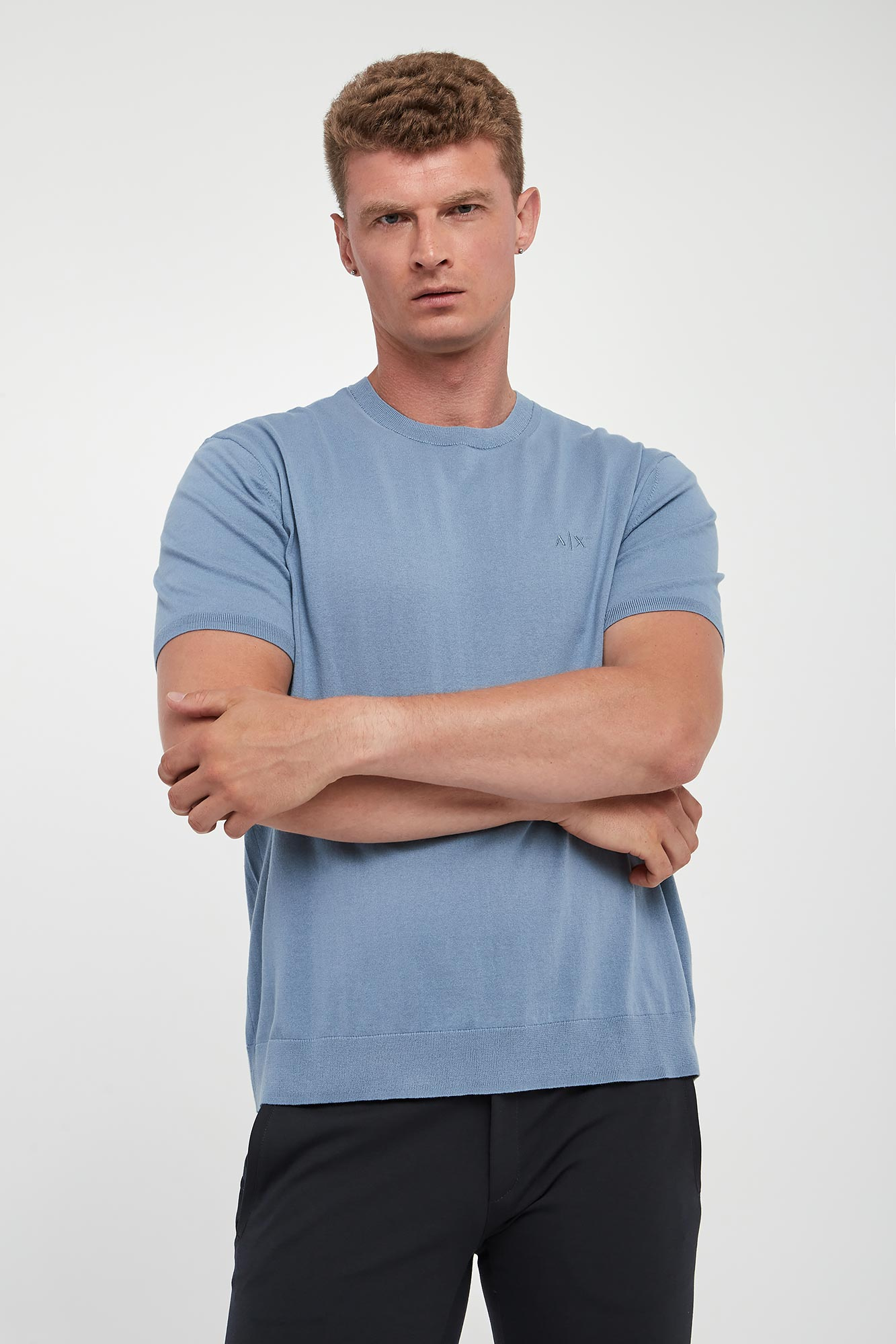 T-shirt męski dzianinowy ARMANI EXCHANGE