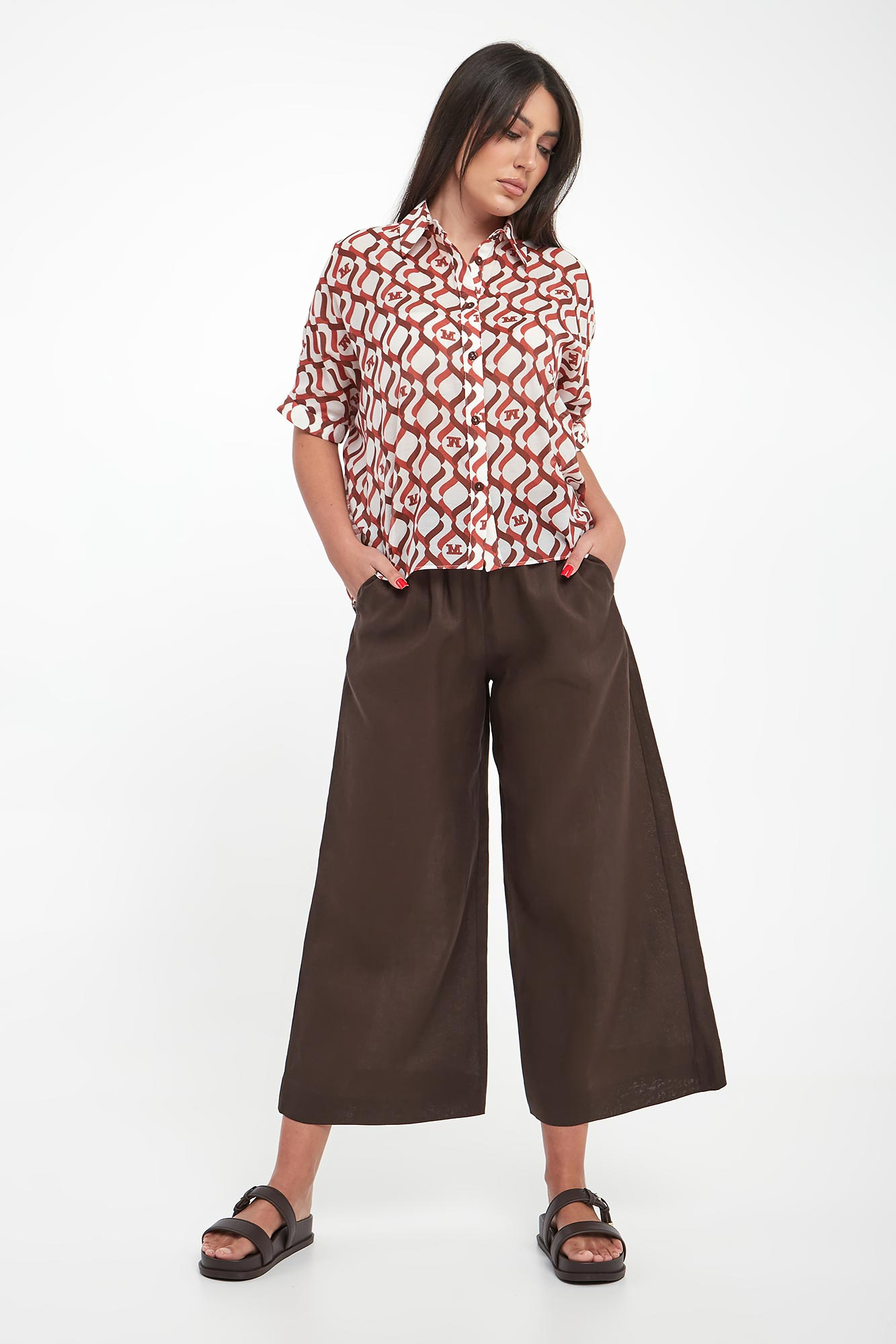 Spodnie damskie lniane Canneti MM