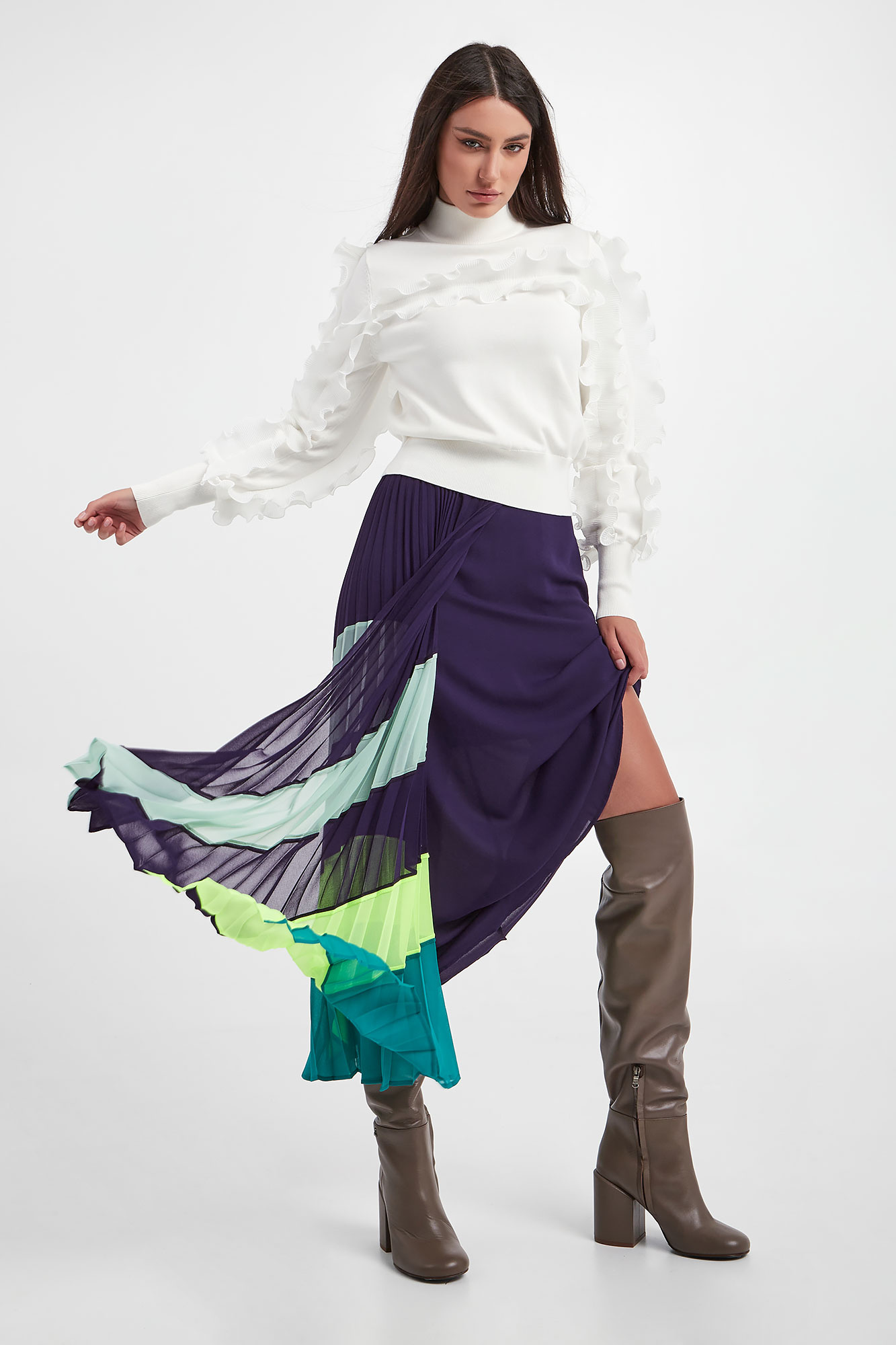 Spódnica plisowana TWINSET ACTITUDE