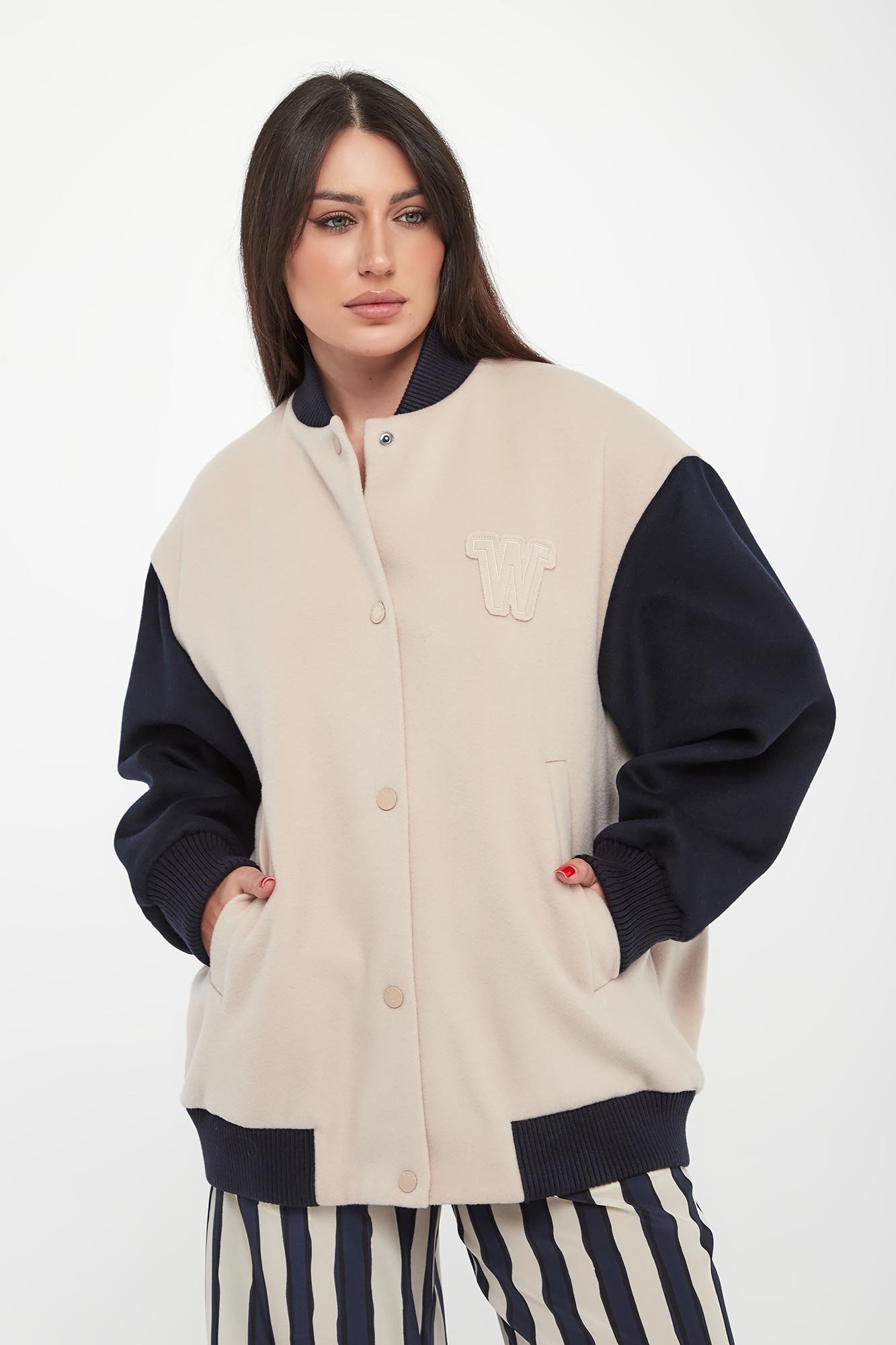 Kurtka damska bejsbolówka wełniana Ellisse WEEKEND MAX MARA