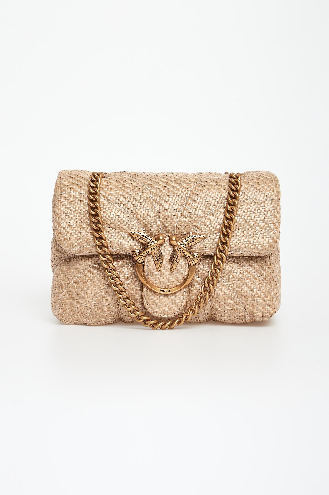 Torebka damska z rafii Love Bag Puff PINKO