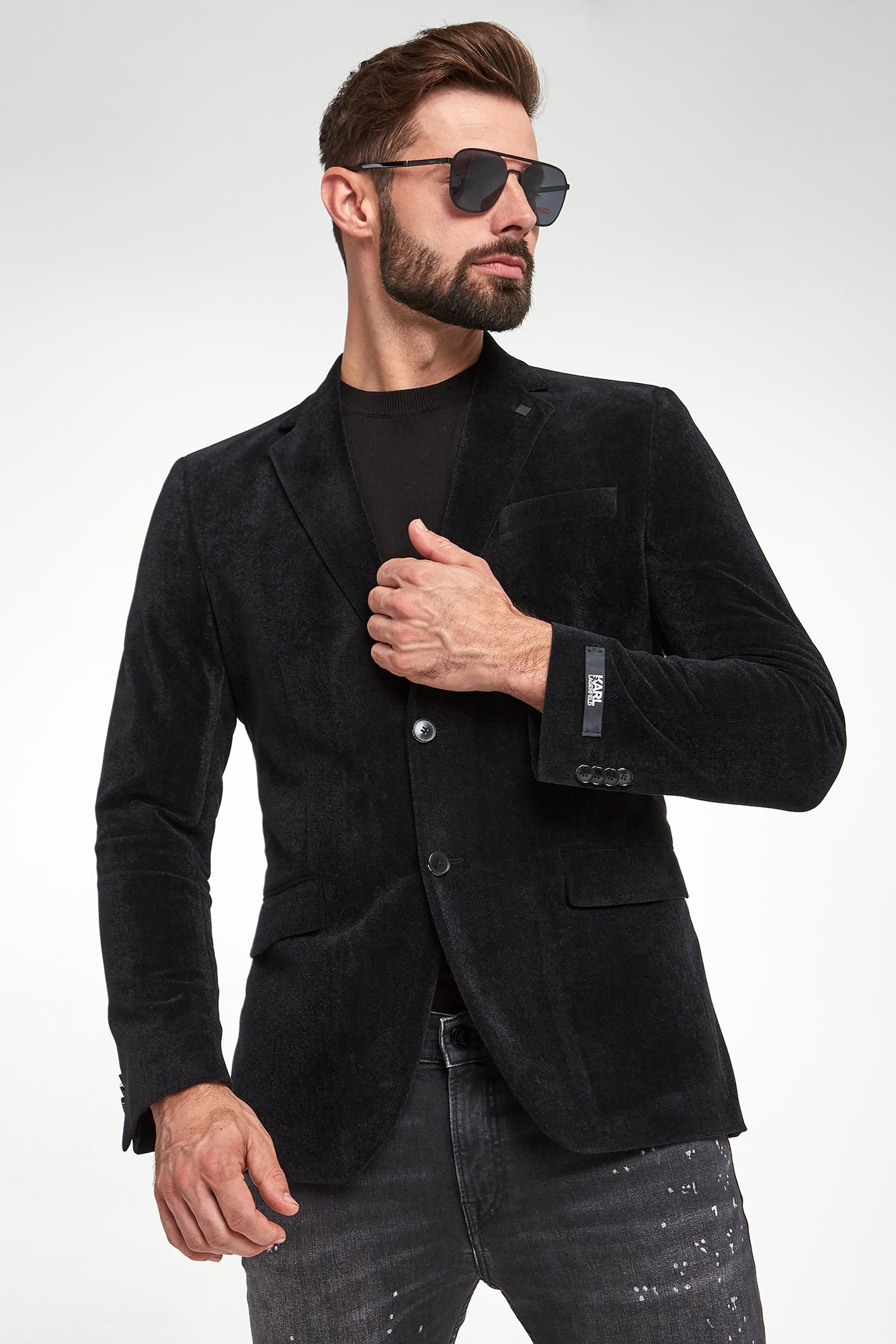 Marynarka męska sztruksowa KARL LAGERFELD