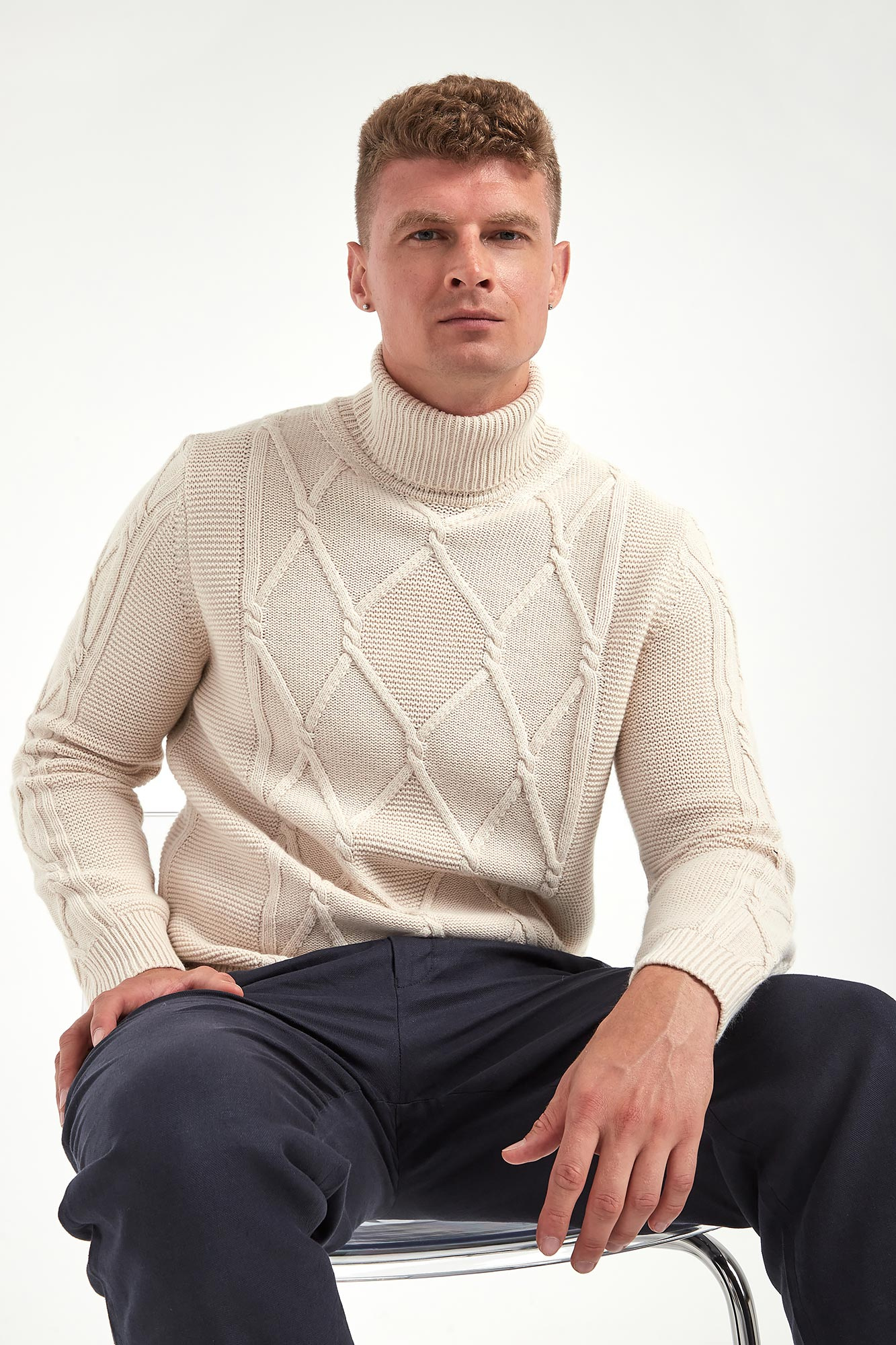 Golf męski z wełną Liono JOOP!