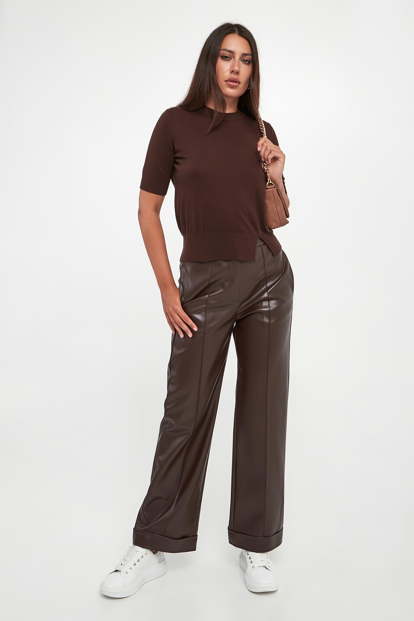 Spodnie damskie z ekoskóry LIU JO