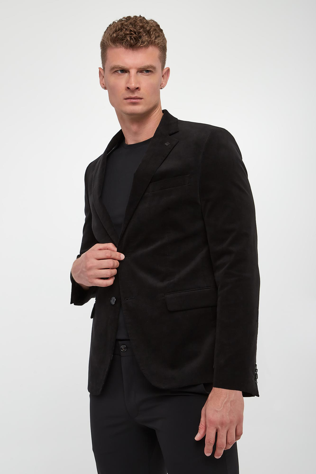 Marynarka męska welurowa KARL LAGERFELD