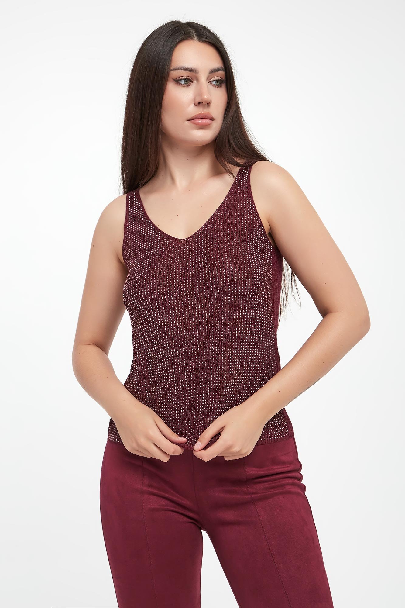 Top damski z cyrkoniami JOSEPH RIBKOFF