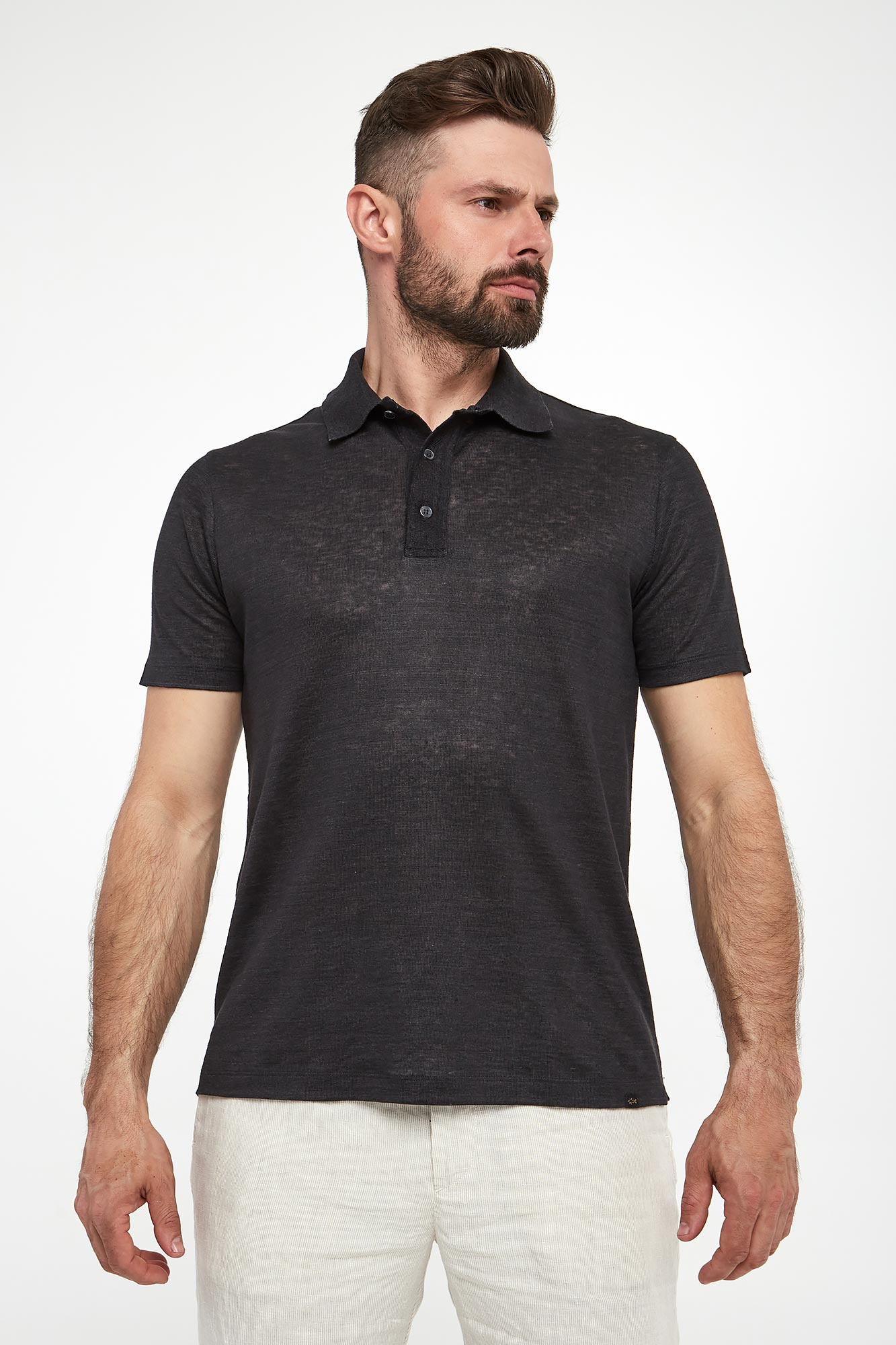 Polo męskie lniane PAUL&SHARK