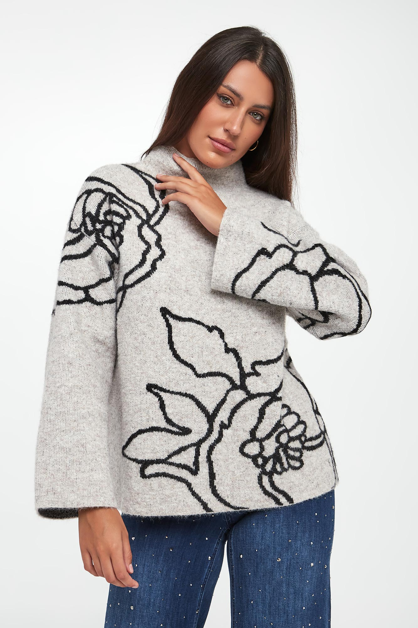 Sweter damski z wełną JOSEPH RIBKOFF