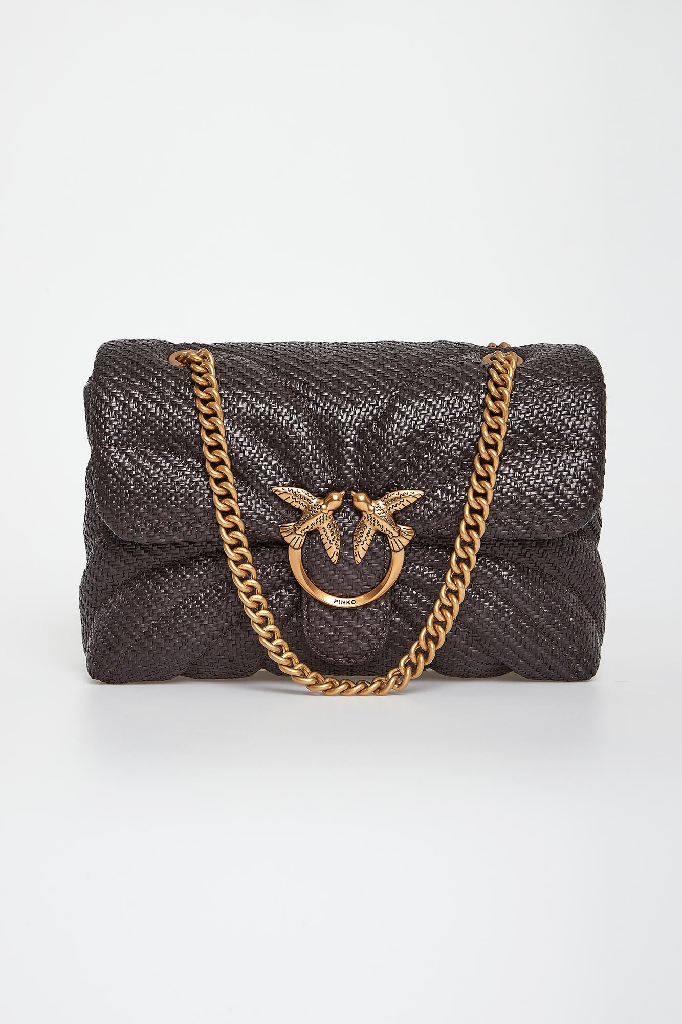 Torebka damska z rafii Love Bag Puff PINKO