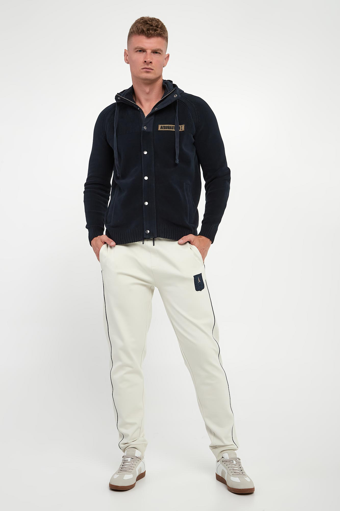 Sweter męski z kapturem AERONAUTICA MILITARE