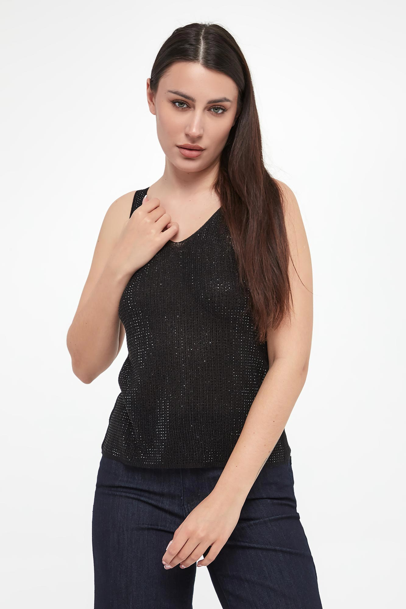 Top damski z cyrkoniami JOSEPH RIBKOFF