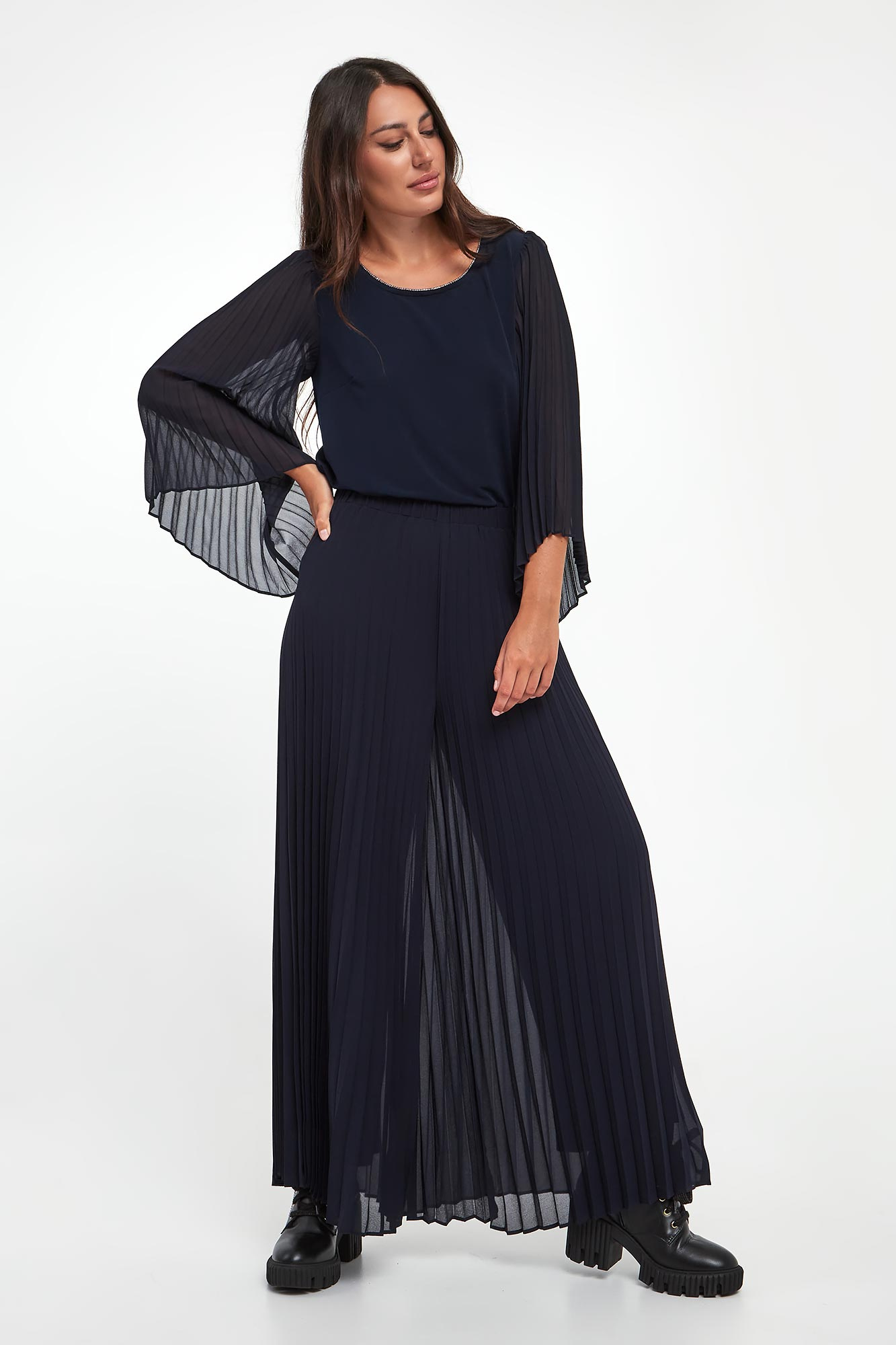 Spodnie damskie plisowane JOSEPH RIBKOFF