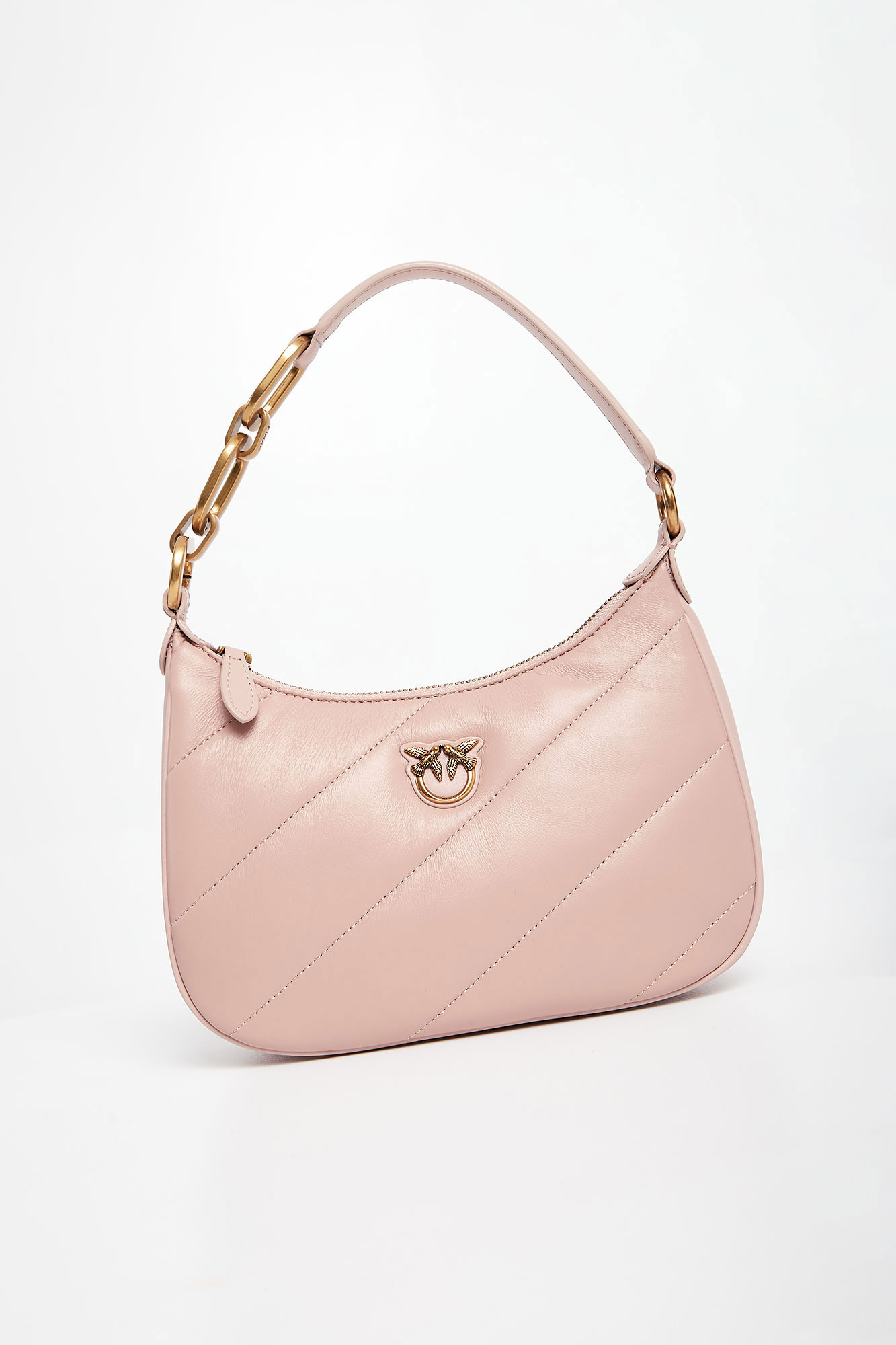 Torebka damska Half Moon Mini Maxi Quilt PINKO