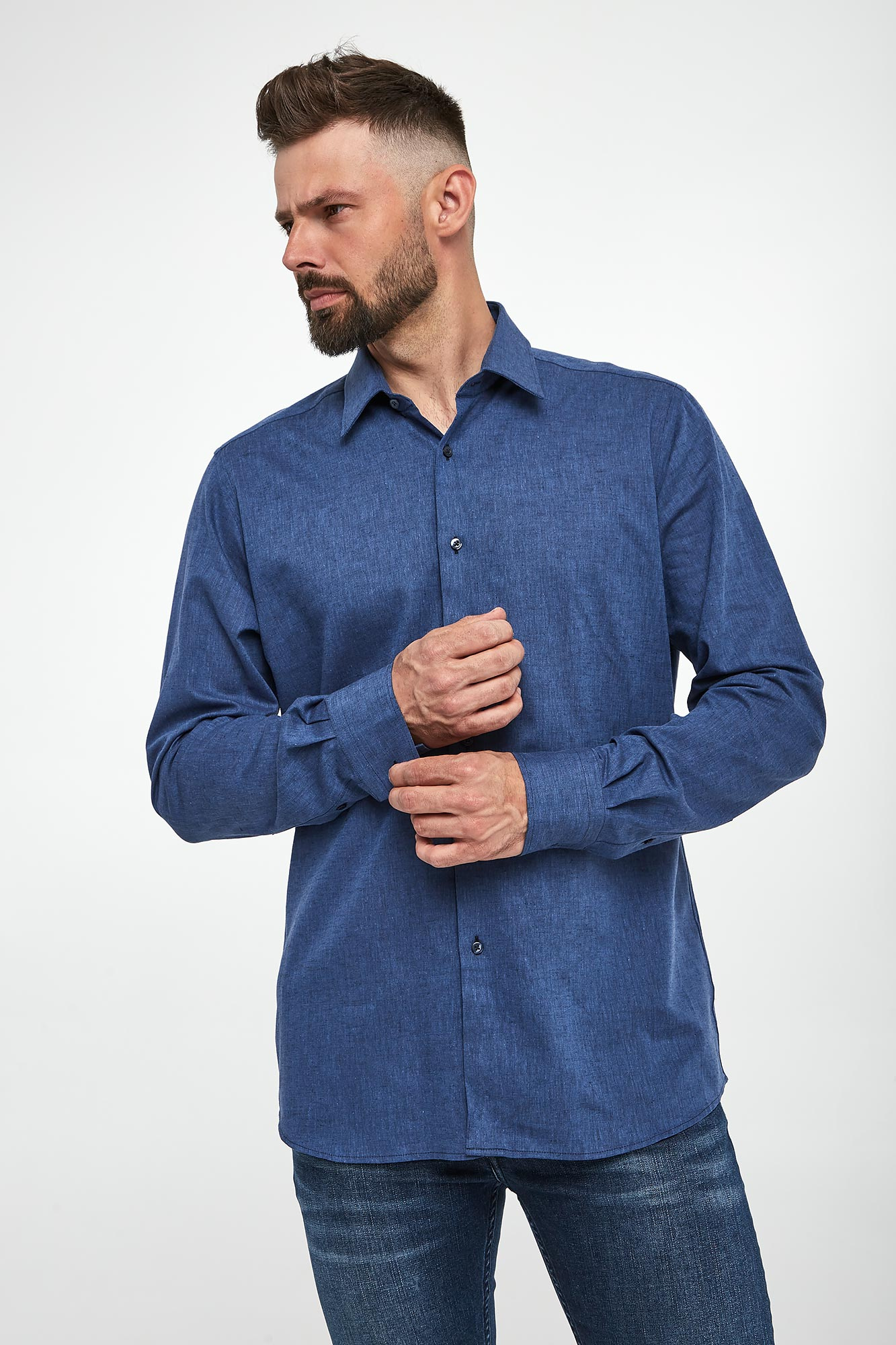 Koszula męska lniana KARL LAGERFELD