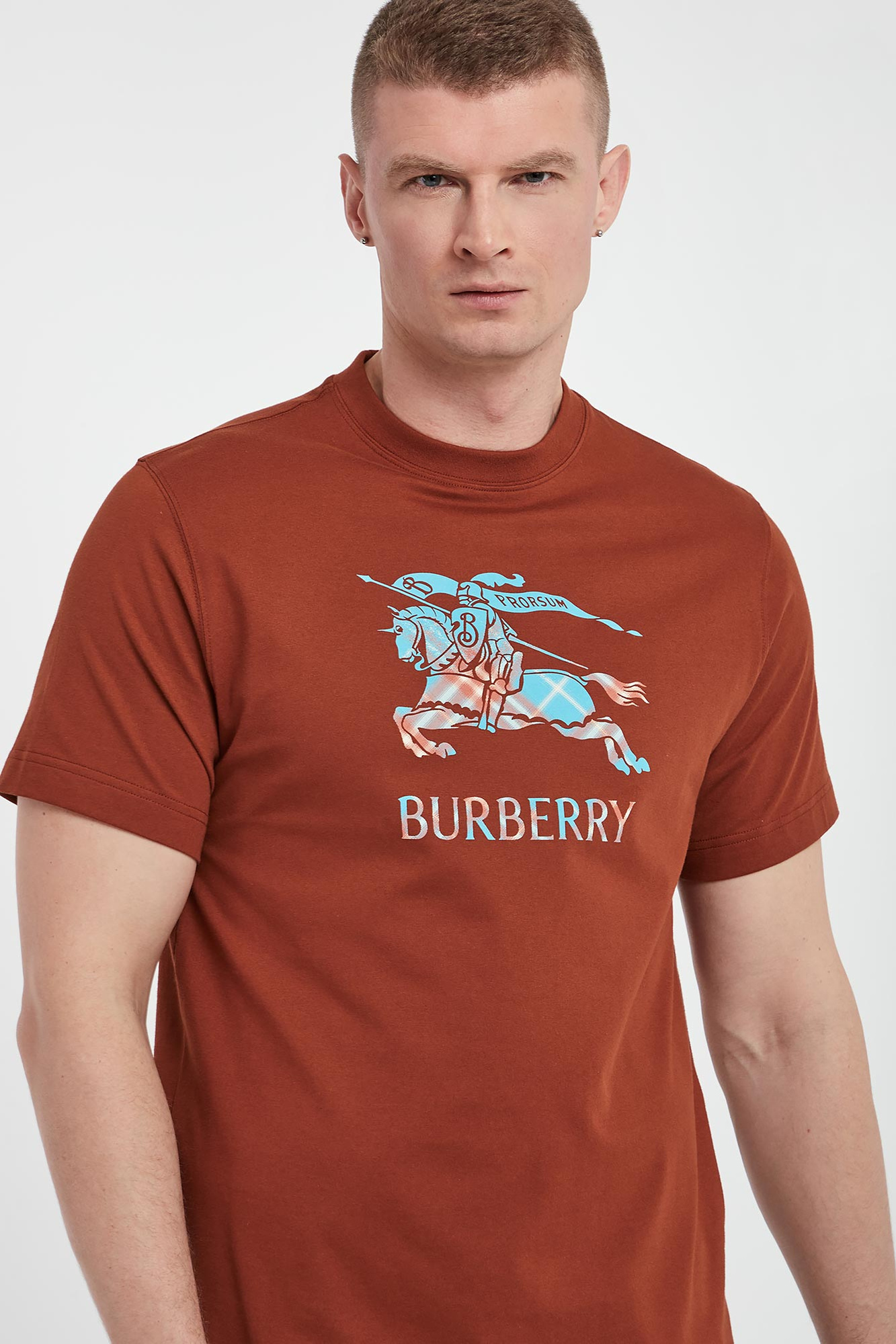 T-shirt męski z logo BURBERRY