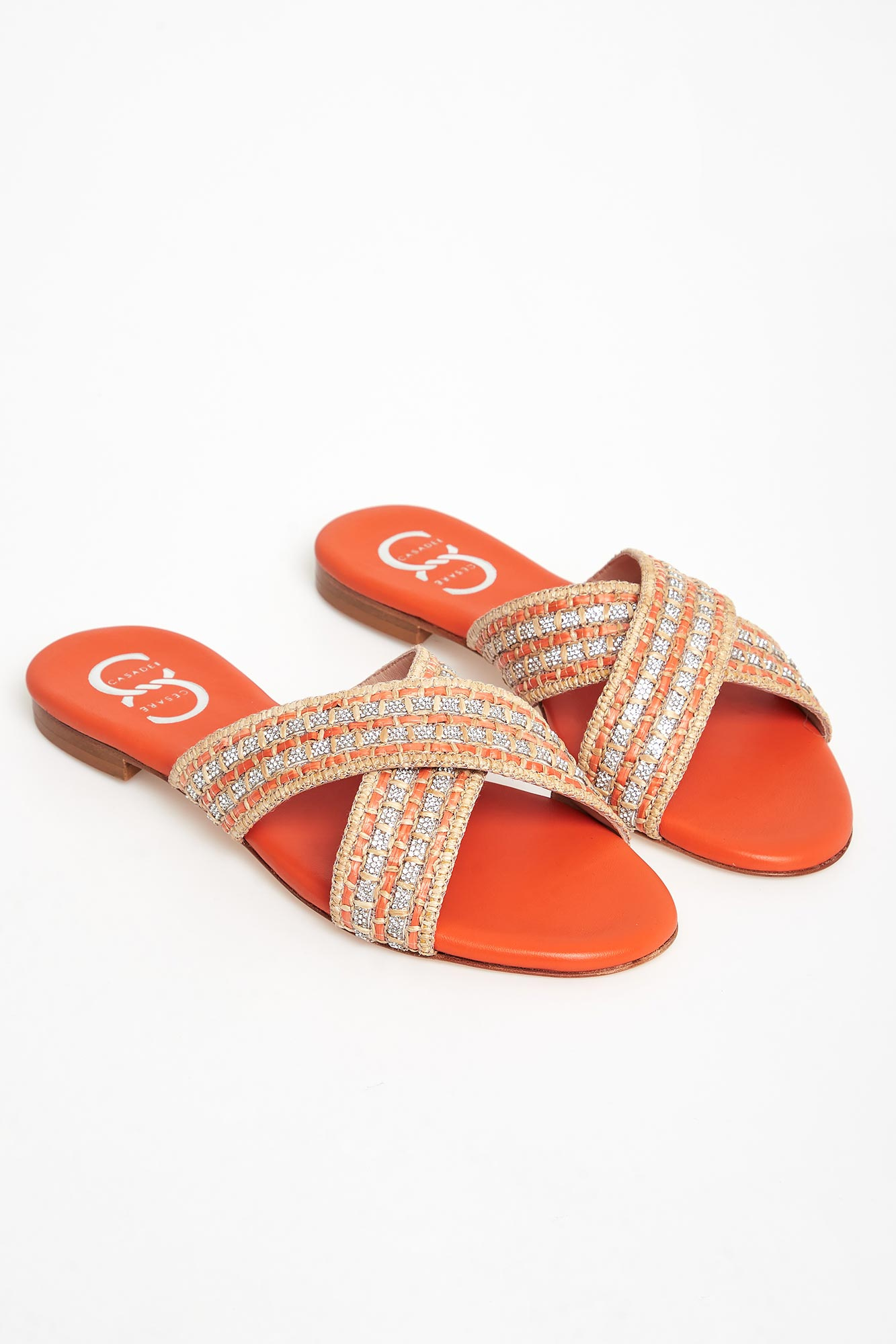 Klapki damskie skórzane CESARE CASADEI