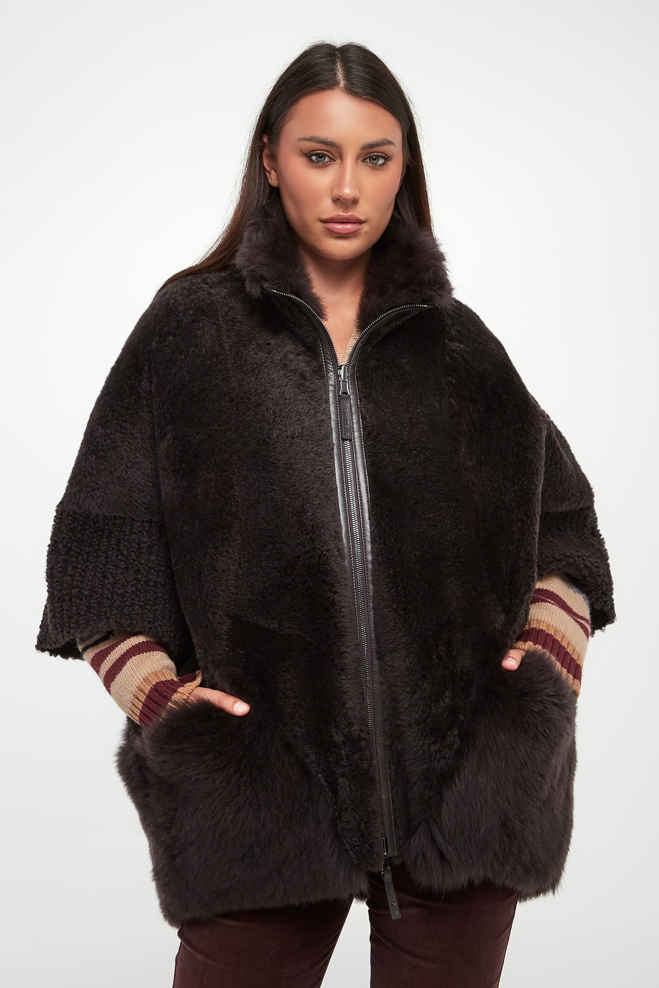 Kamizelka damska dwustronna futrzana DIEGO M