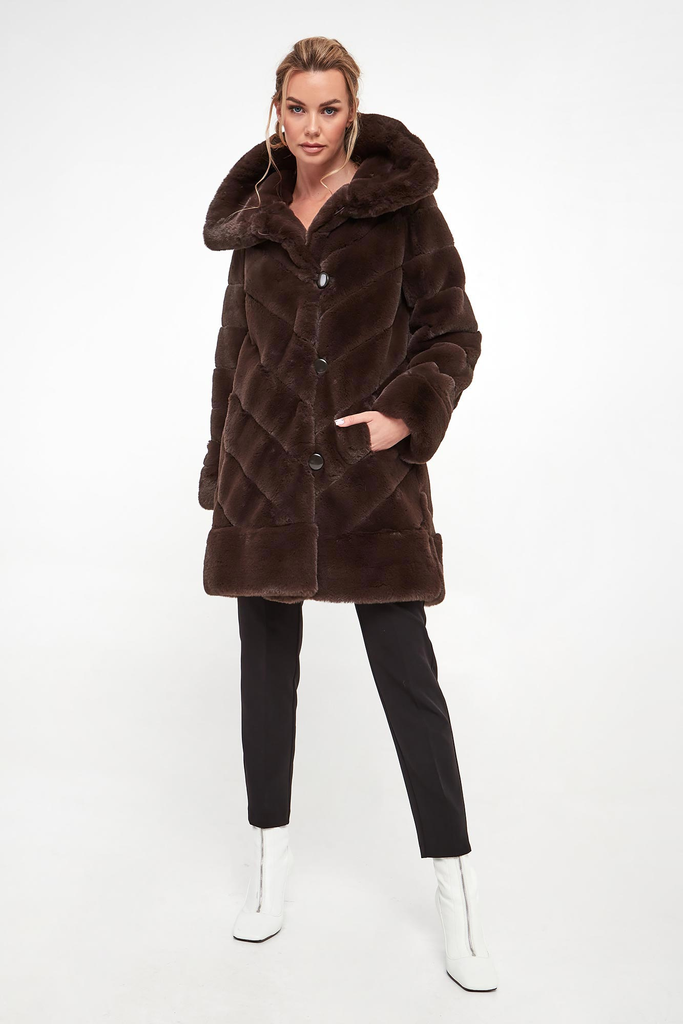 Futro damskie dwustronne JOSEPH RIBKOFF