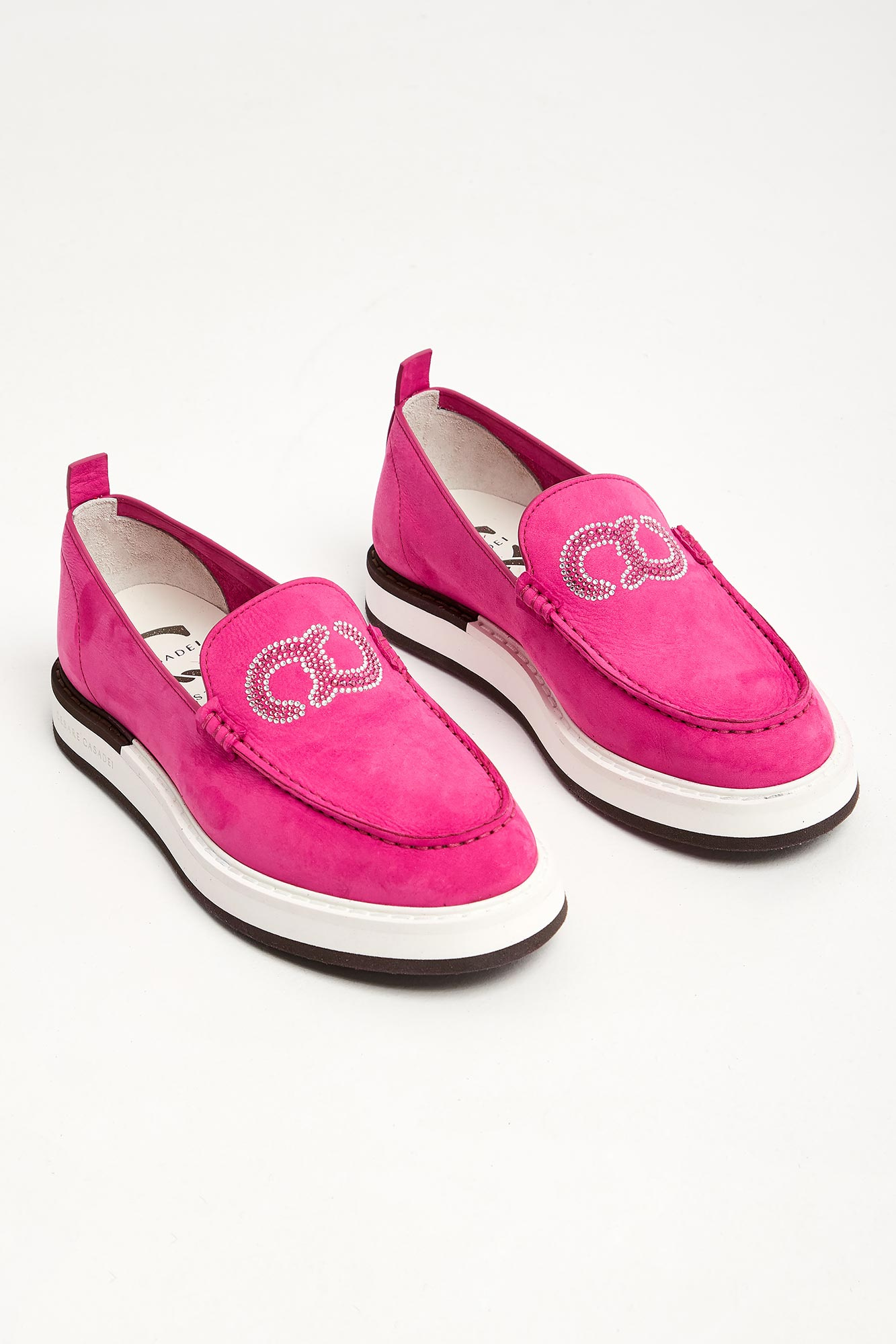 Mokasyny damskie zamszowe CESARE CASADEI