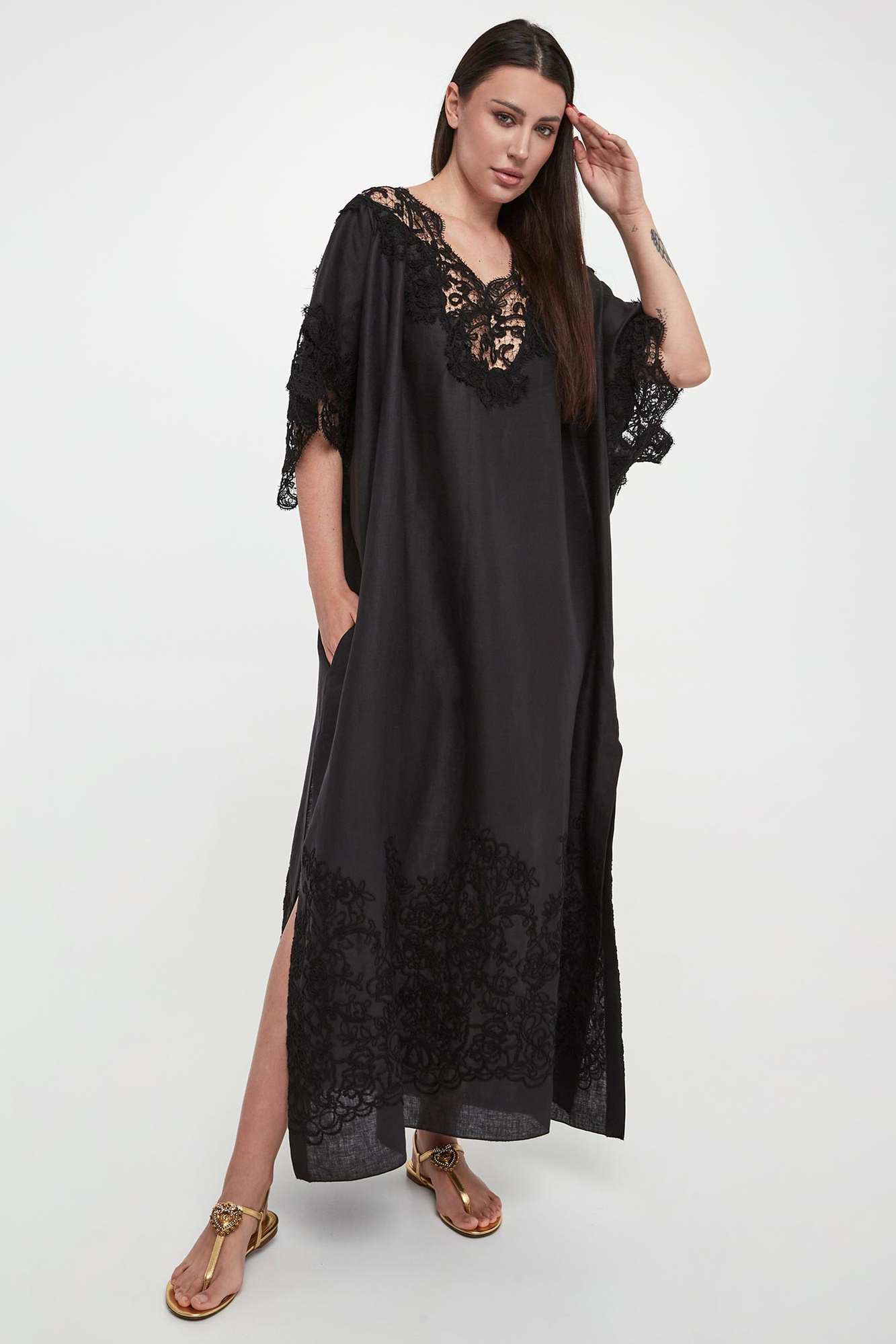 Sukienka lniana ERMANNO SCERVINO LIFE