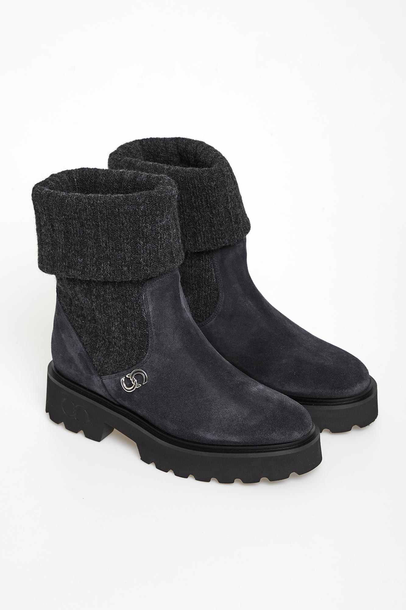 Botki damskie skóra zamszowa CESARE CASADEI