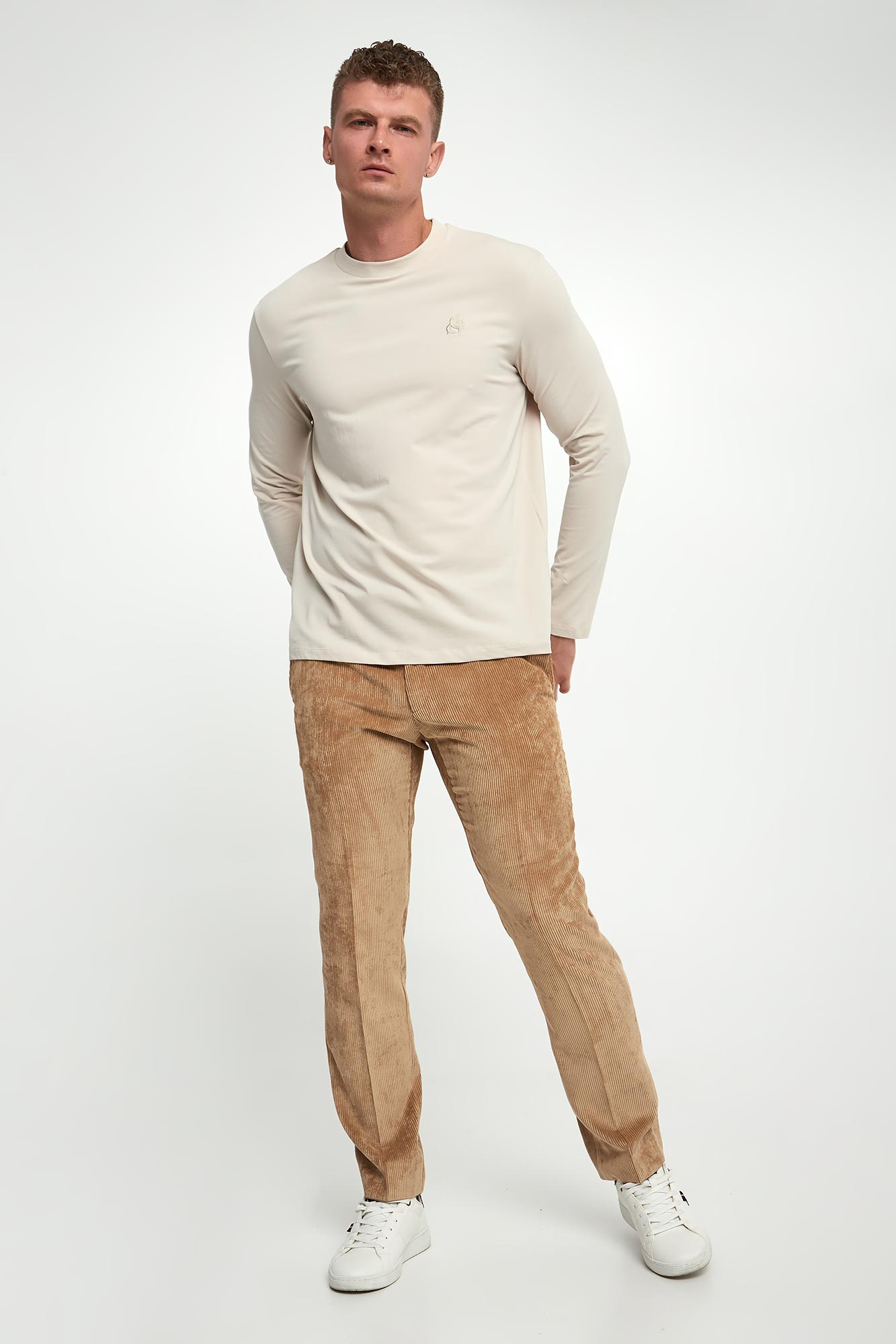 Spodnie męskie sztruksowe KARL LAGERFELD