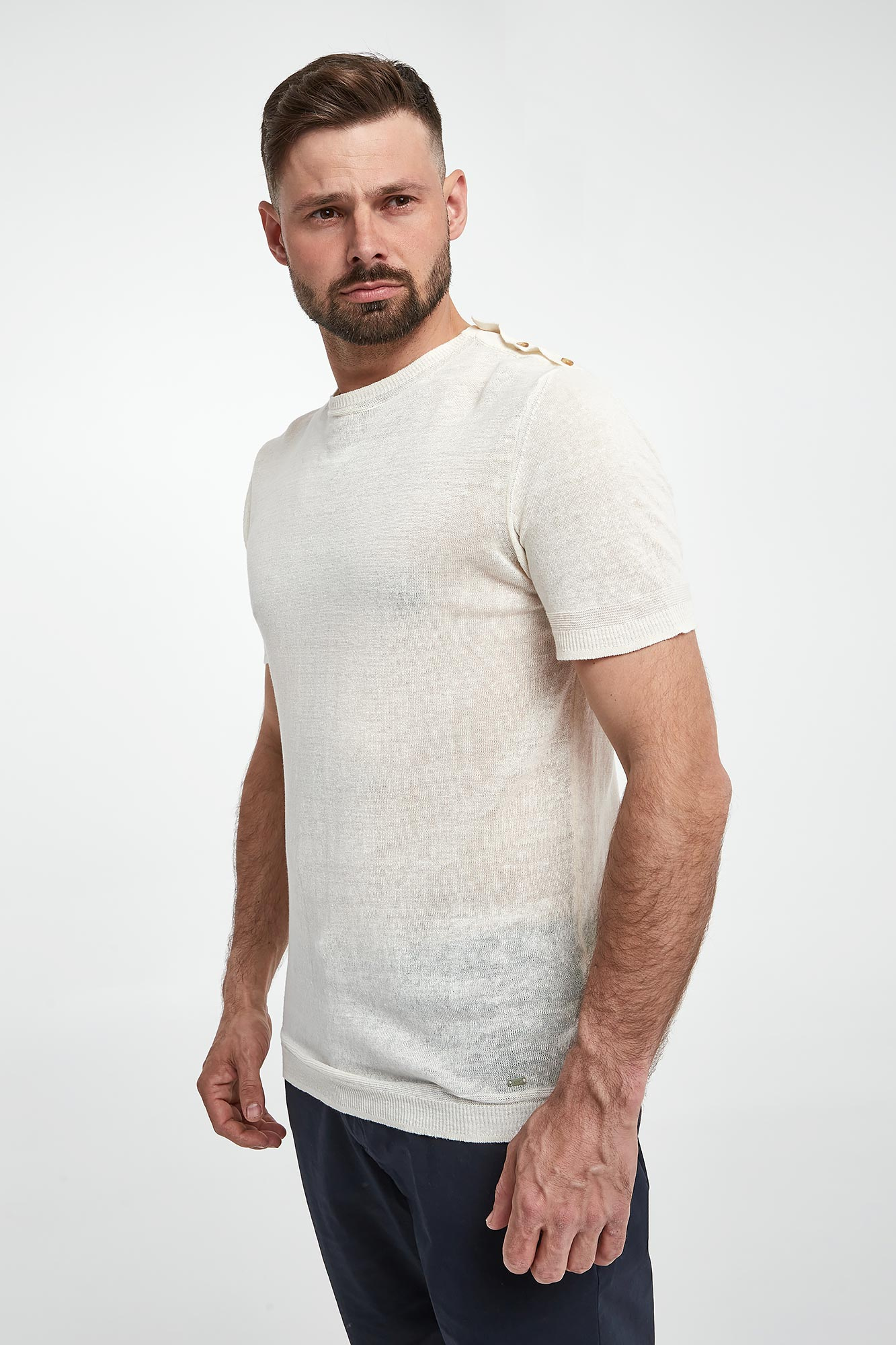 T-shirt męski lniany LIU JO