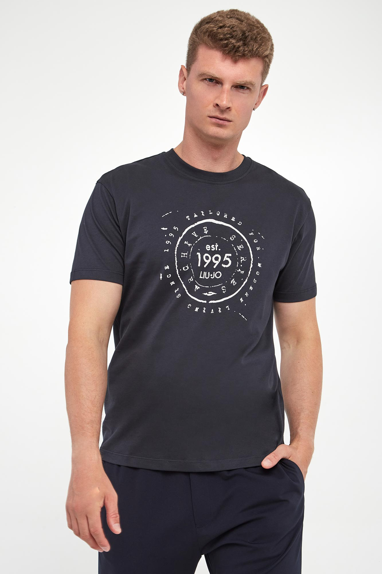 T-shirt męski z logo LIU JO