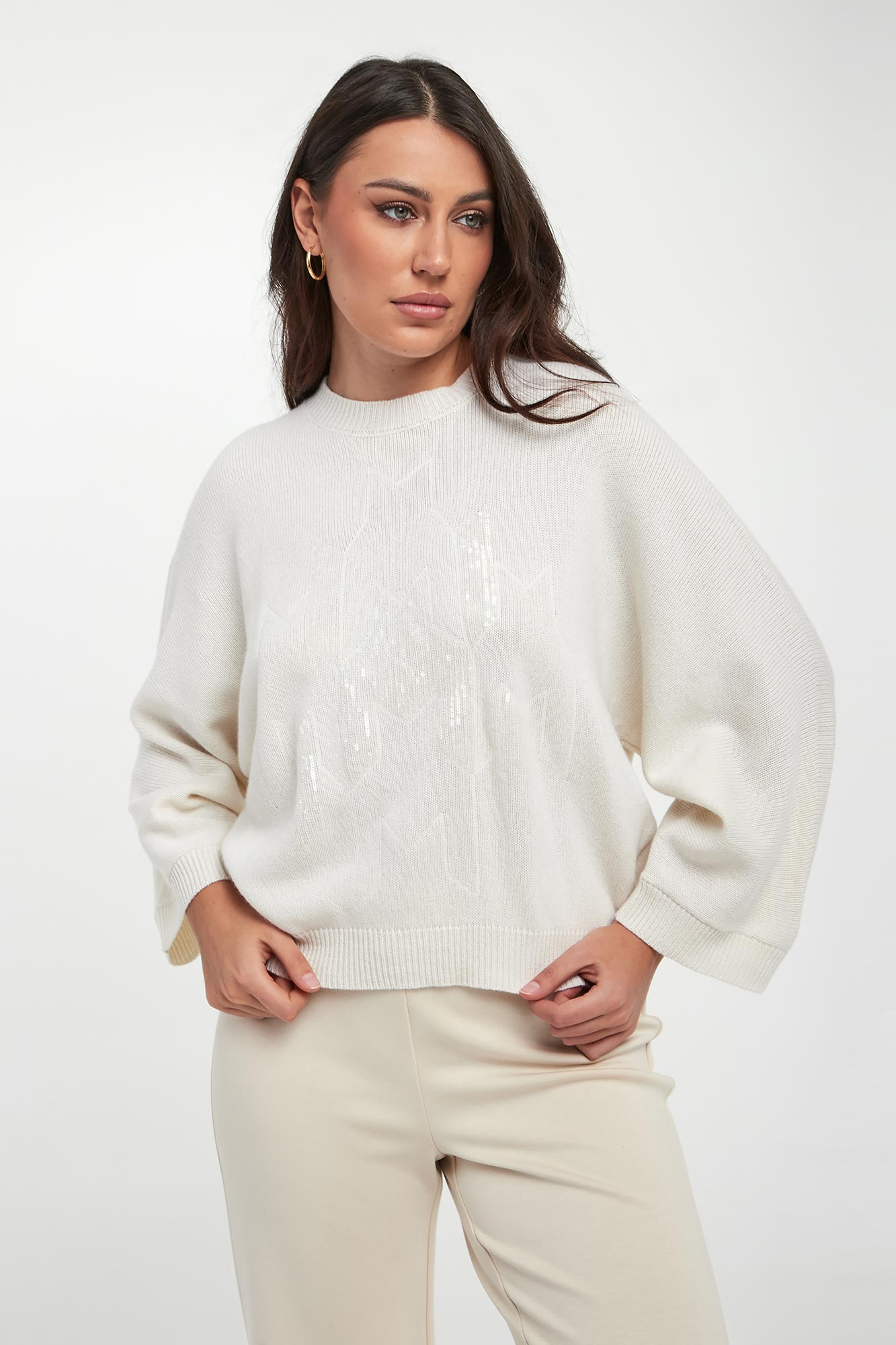 Sweter damski z jedwabiem i kaszmirem PESERICO