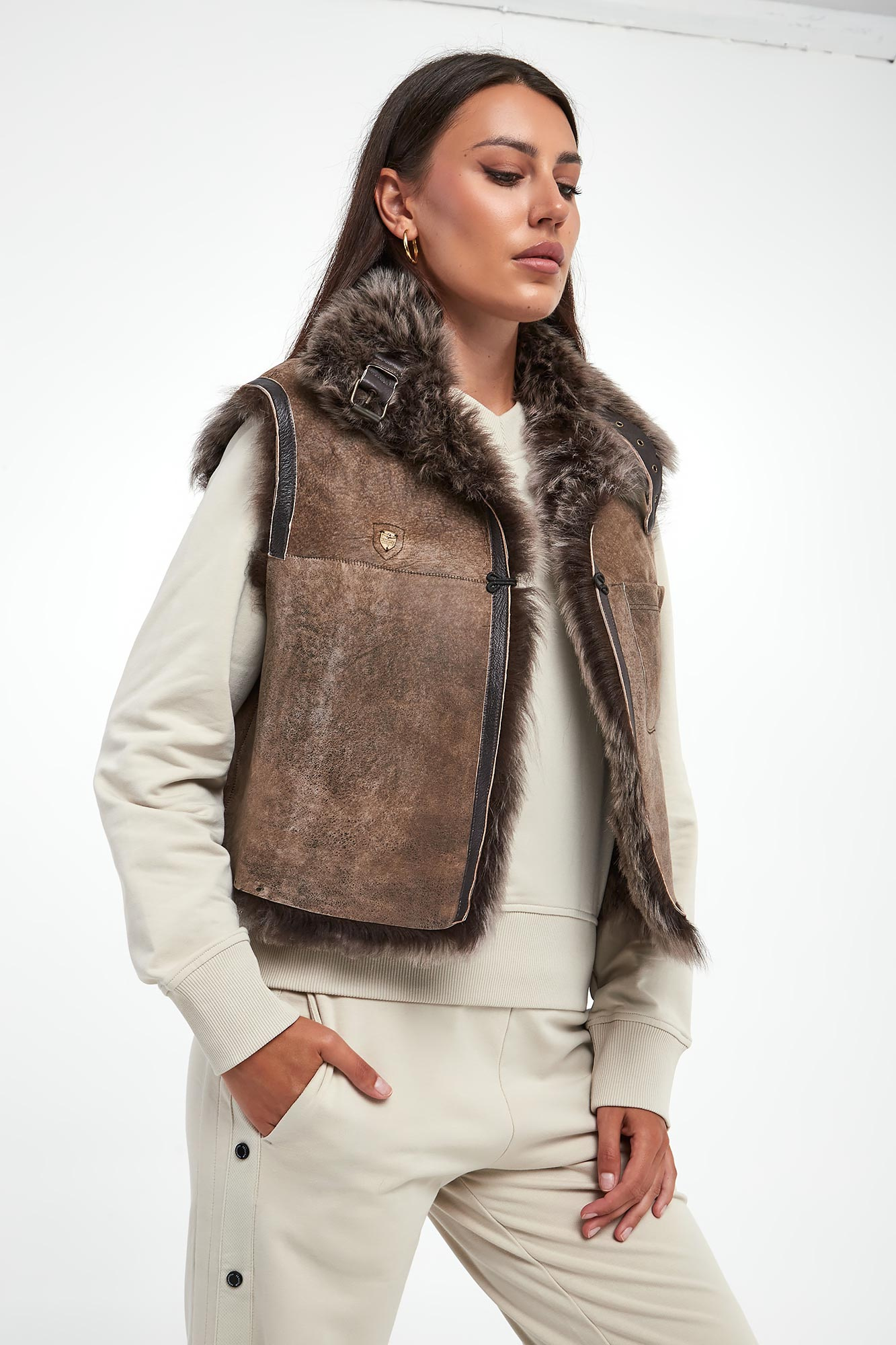 Kamizelka damska futrzana/kożuch AERONAUTICA MILITARE