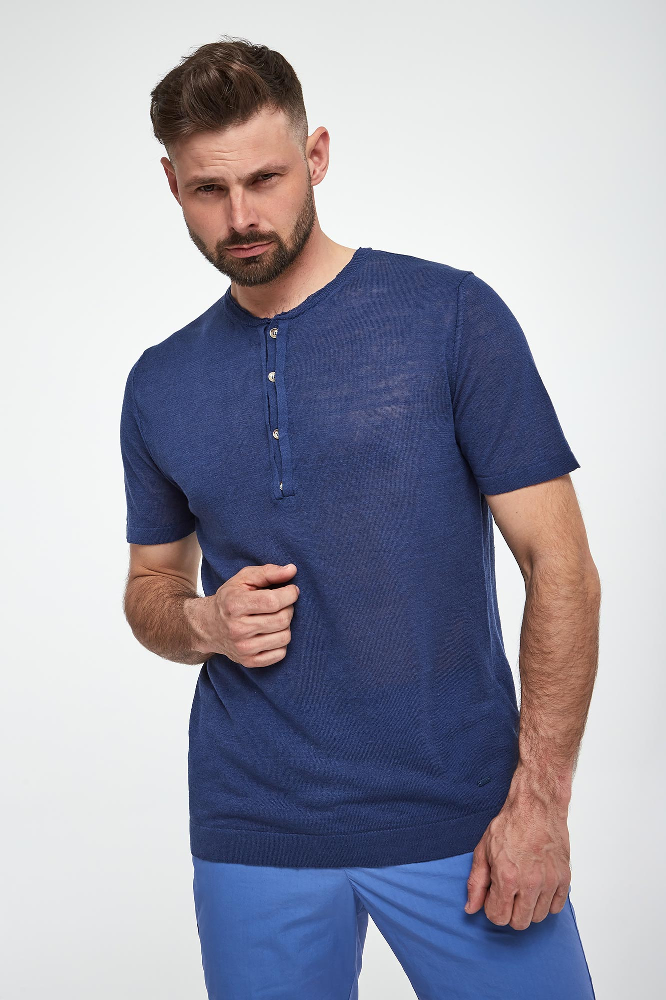 T-shirt męski lniany LIU JO