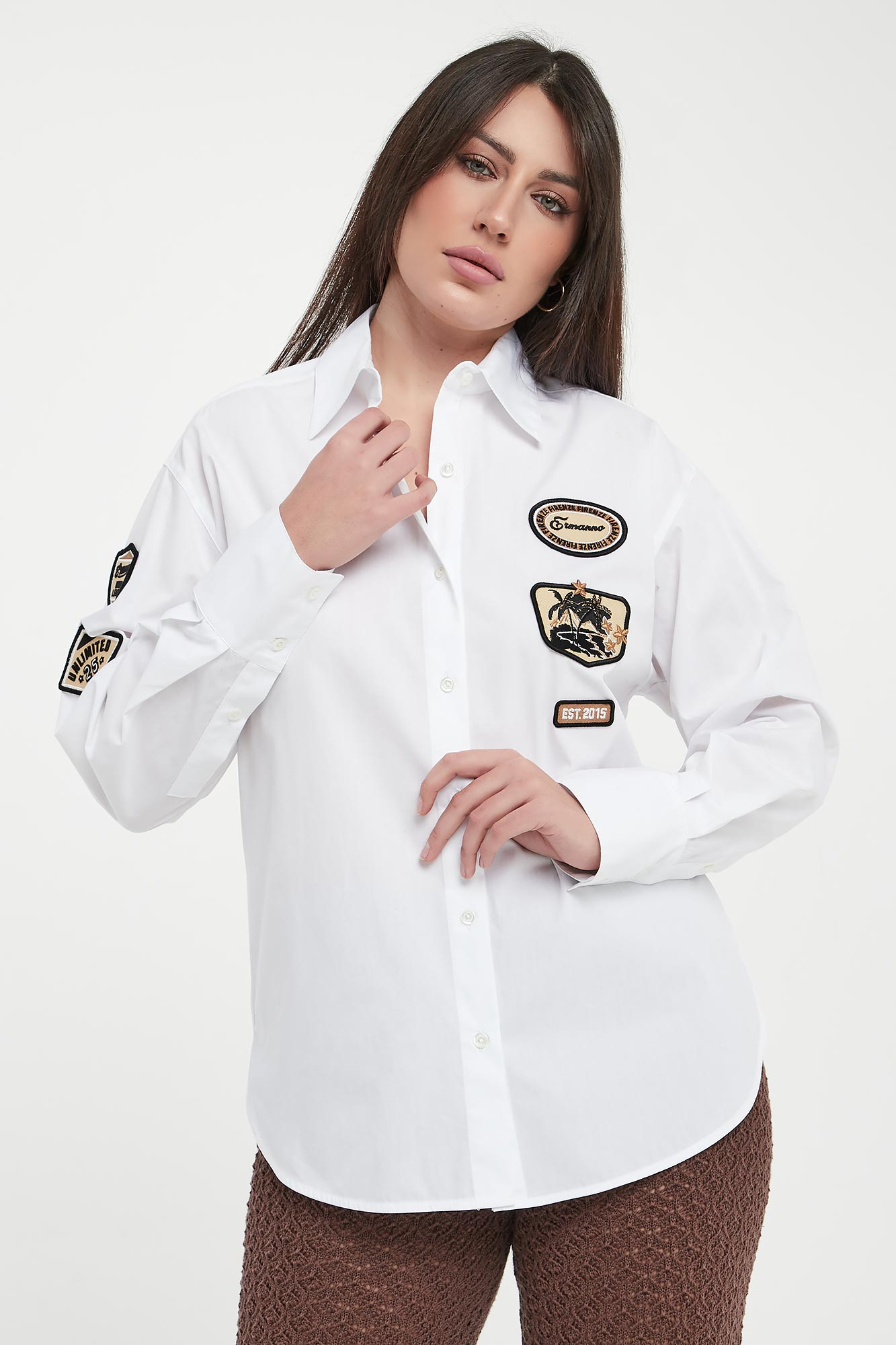 Koszula damska z naszywkami ERMANNO FIRENZE